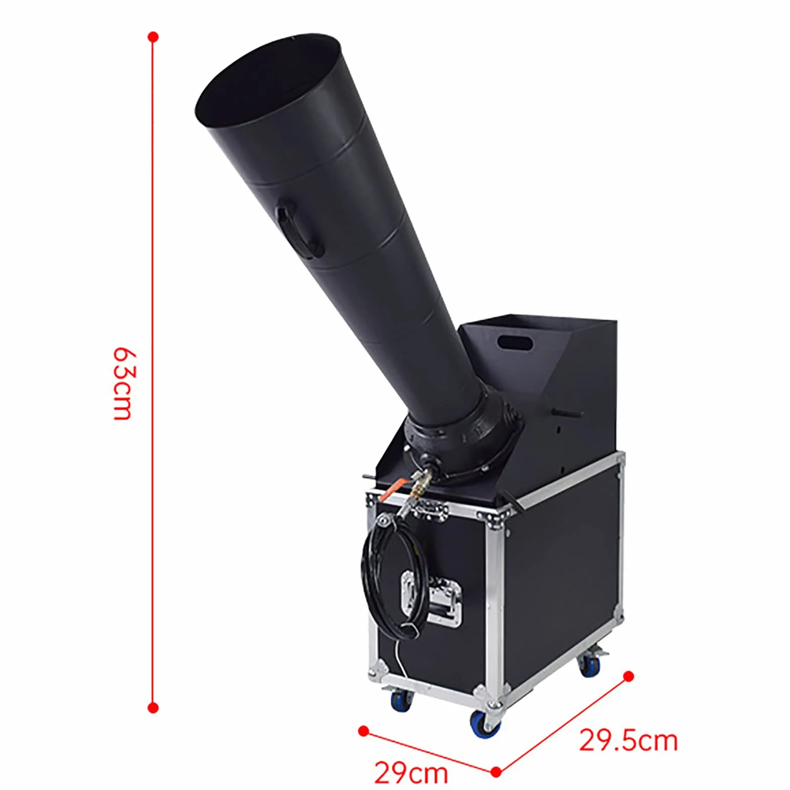SONLED Máquina de cañón de Confeti Co2, Control Manual con Caja de Vuelo, cañón de Confeti de Boda para Discoteca, Fiesta en Escenario