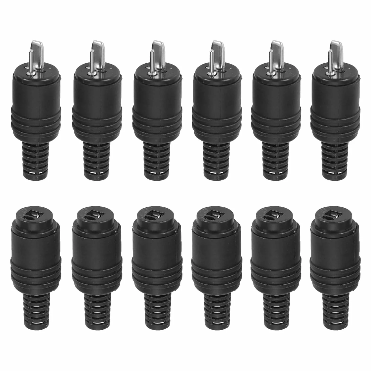 12 Piezas Enchufes/enchufes de Altavoz DIN de 2 Pines, Conector de Audio de 2 Pines DIN HiFi, Conectores de Altavoz DIN de 2 Pines con Terminales de Tornillo, Conector de Altavoz DIN Macho Hembra
