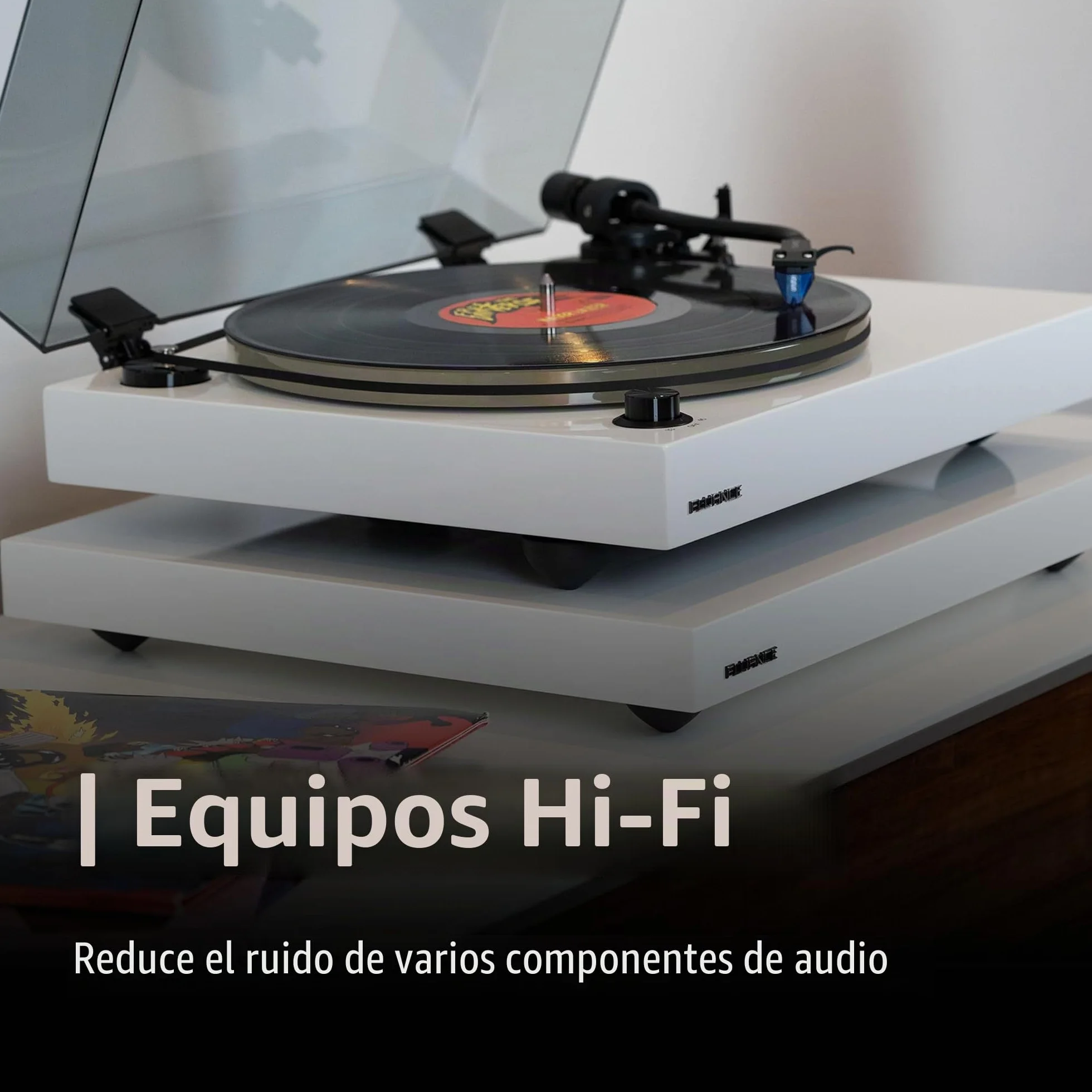 Fluance IB40 Base de Aislamiento para Tocadiscos – Plataforma de Madera antivibración con Patas Ajustables y Nivel – Mayor claridad de Sonido – Compatibilidad Universal – Negro Piano