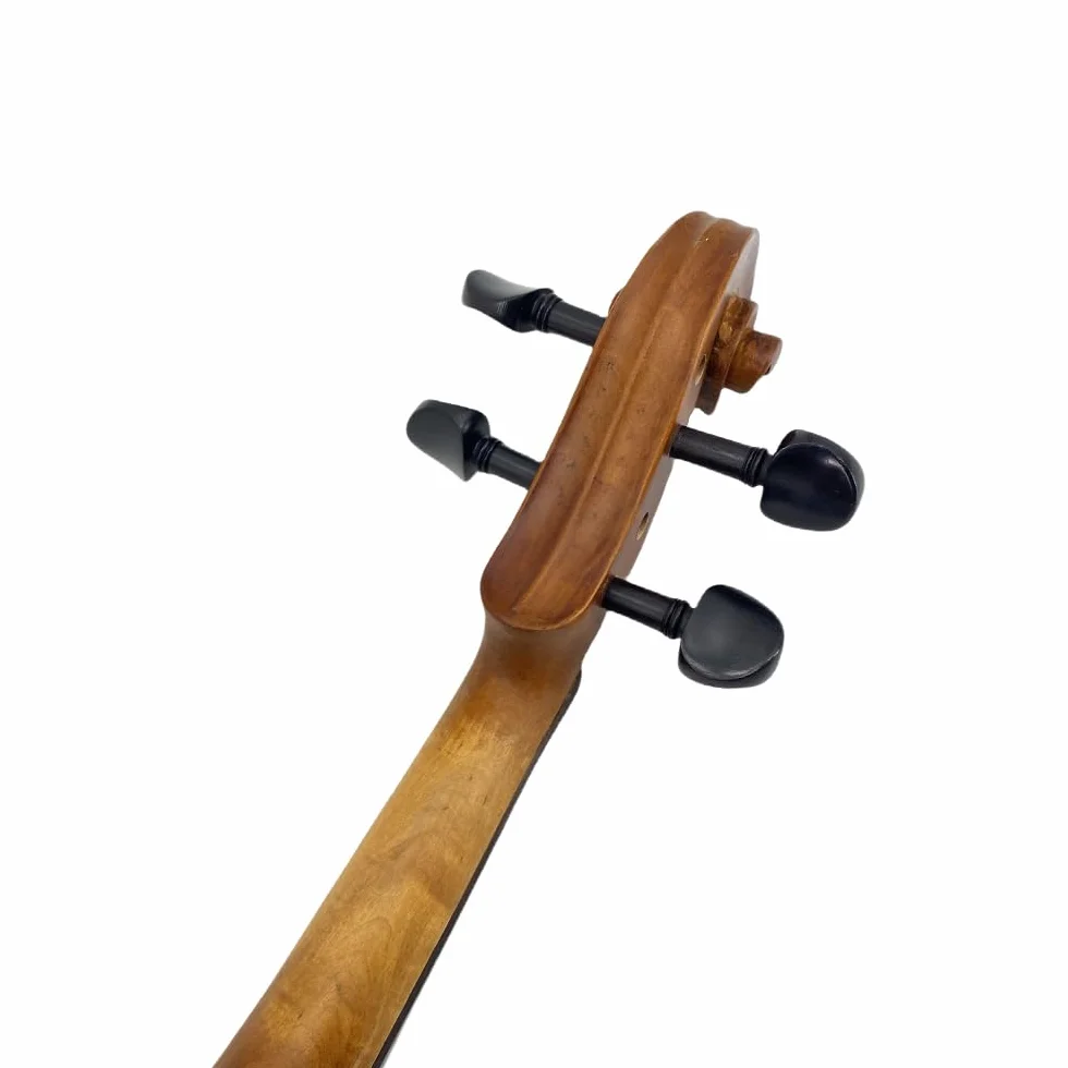 Yinfente Viola acústica de 4 cuerdas de 15 pulgadas, tamaño completo para estudiantes, principiantes, instrumento de viola completo hecho a mano profesional con funda, arco de Brasil, paño de limpieza