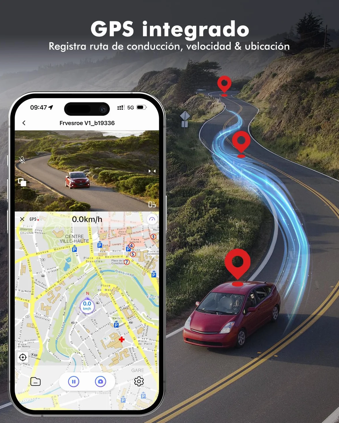 Dashcam 4K 3 Canales para Coche, Cámara Coche Interior y Trasera con GPS WiFi 6, Vigilancia 24H Parking, Visión Nocturna HDR, Dash CAM Coche con Tarjeta 64GB Gratis (V1)