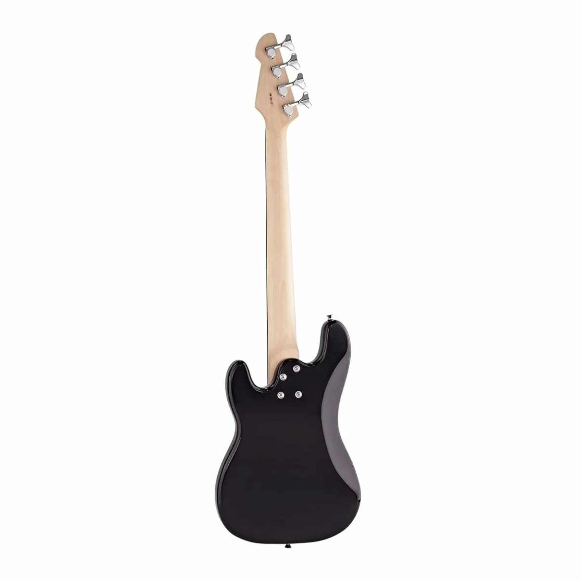 Gear4music Guitarra de bajo tamaño 3/4 negra con funda y cable