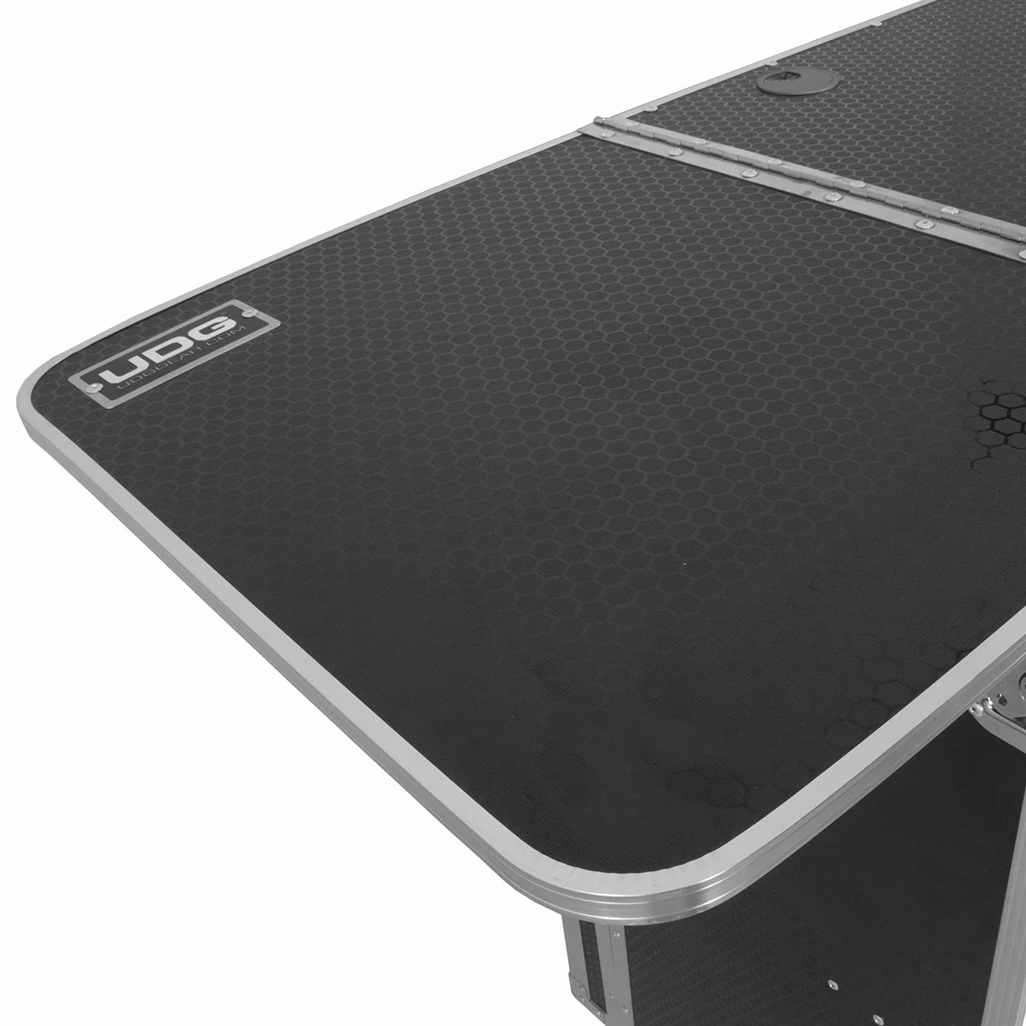 UDG FlightCase - Mesa de DJ Plegable + (Ruedas), Color Plateado MK2