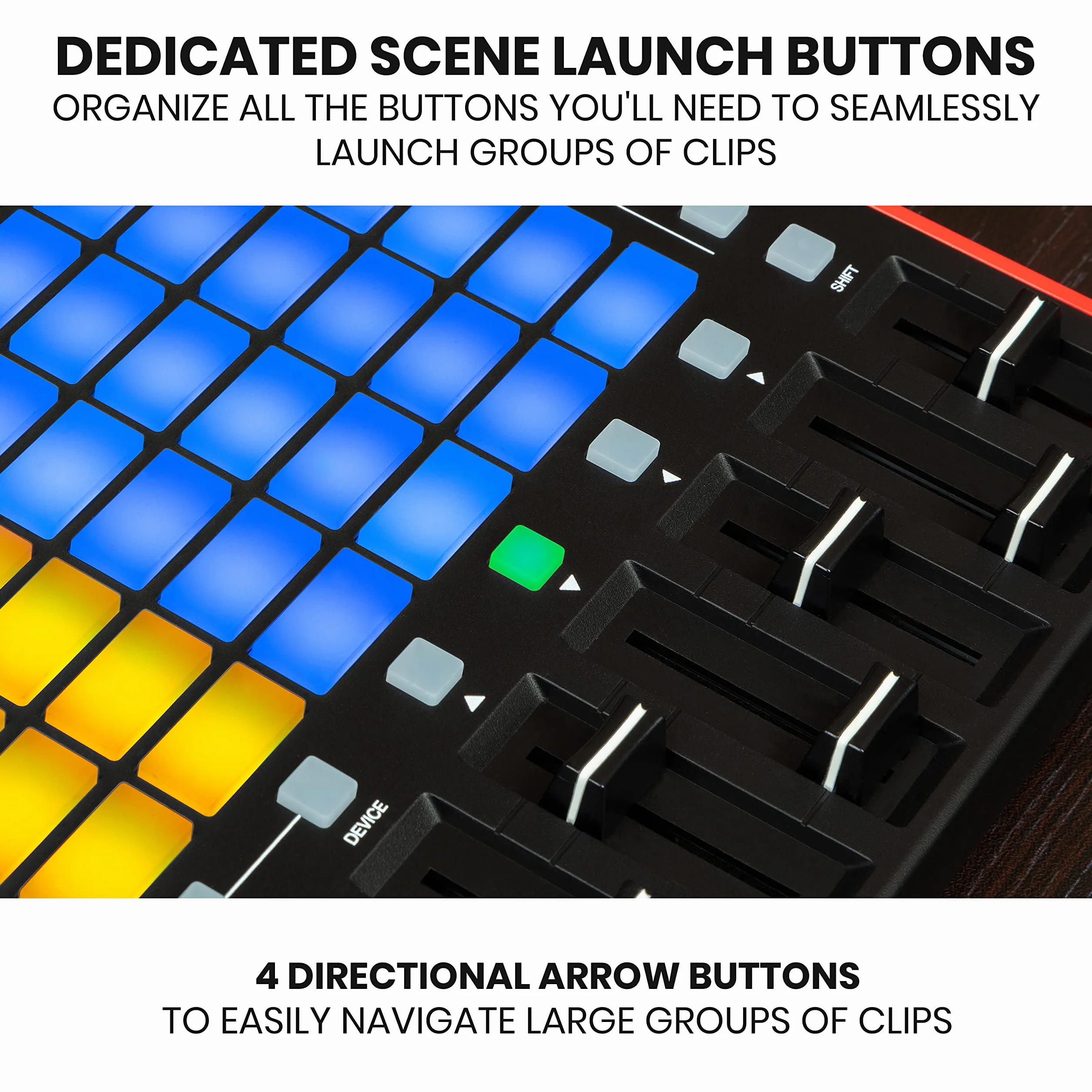 Akai Professional APC Mini MK2 - Controlador MIDI USB para Lanzar Clips con Ableton Live, 64 Pads, Modalidad Nota y Batería, Mesa de Mezclas MIDI
