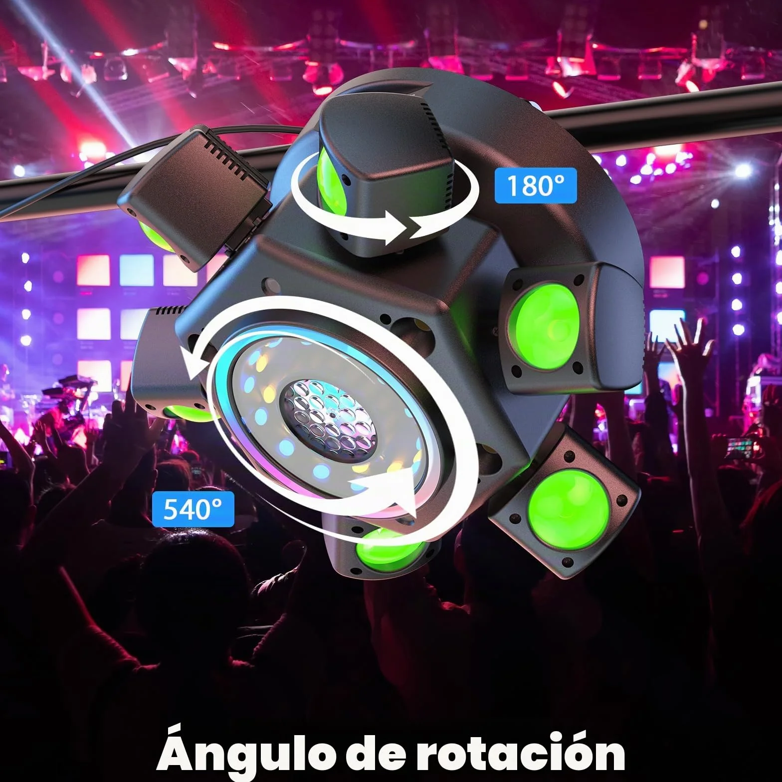 150W Beam Cabeza Móvil Luz de Escenario, RGBW LED Efecto Discoteca Bola Mágica con Control Remoto Moving Head Foco Luces de Fiesta DMX512 Estroboscópico para Halloween KTV DJ Boda