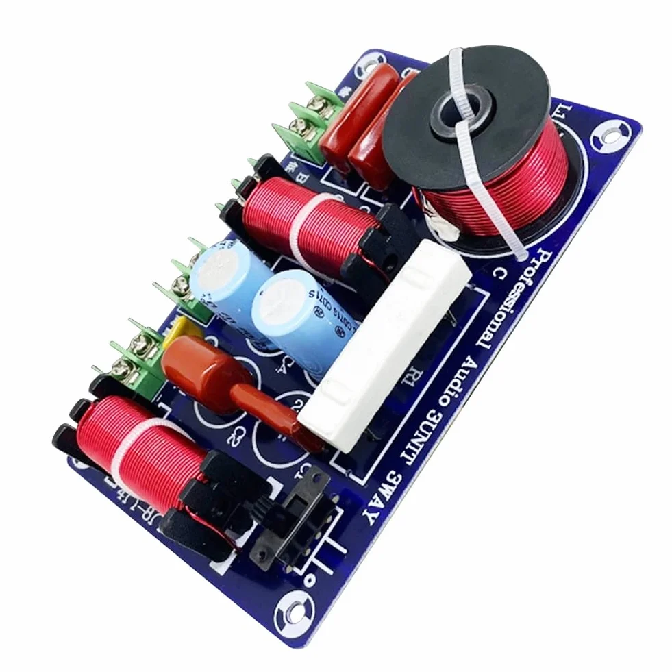 Divisor de Frecuencia 3 Vías 250W 850/5200Hz Altavoz Filtro Circuito HiFi Estéreo Audio Crossover DIY