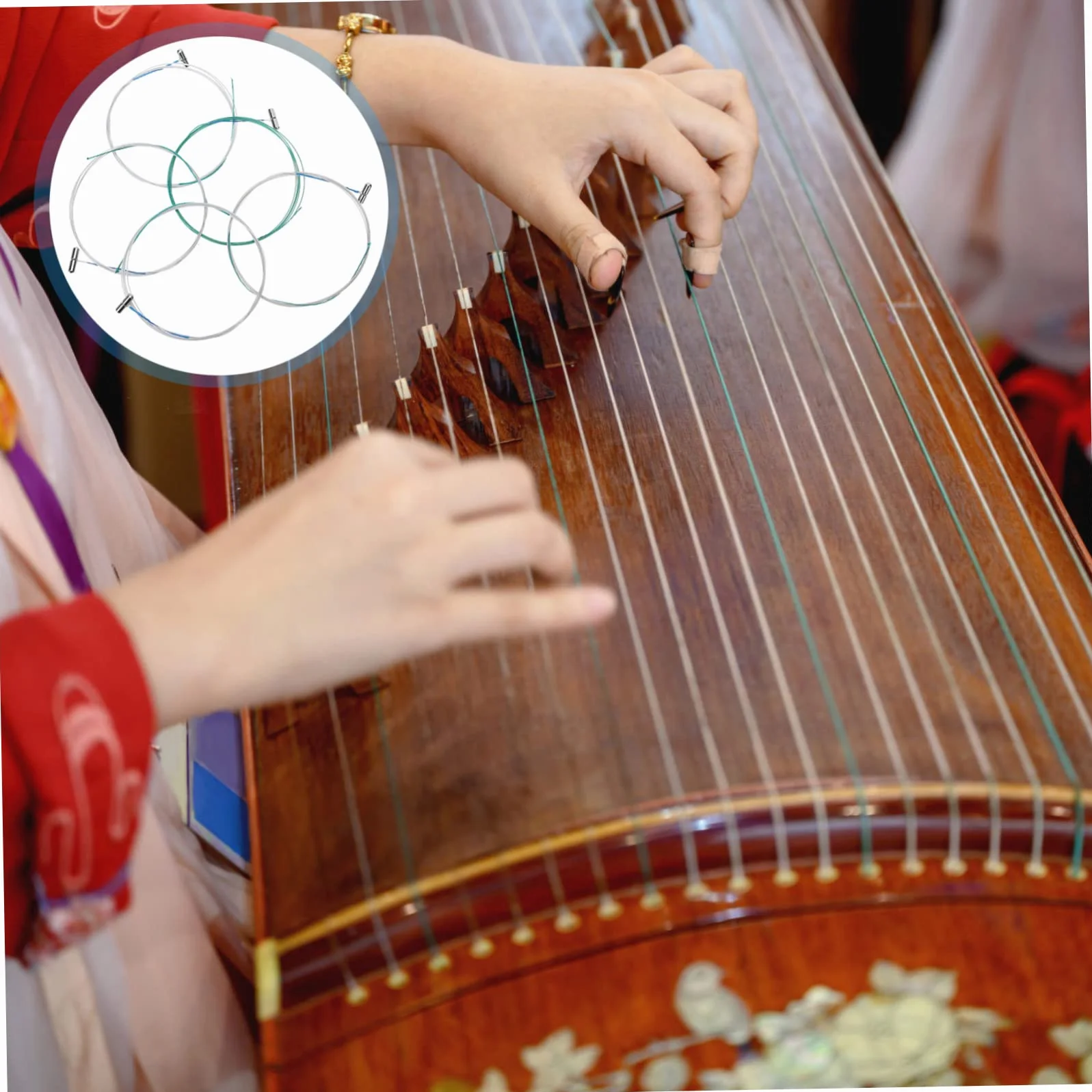 Levemolo 10 Piezas de Cuerdas de Metal B para Guzheng Chino, Cuerdas Acústicas Multifuncionales Tonos Extraordinarios y Sonidos Hermosos, Ideales para Reemplazo
