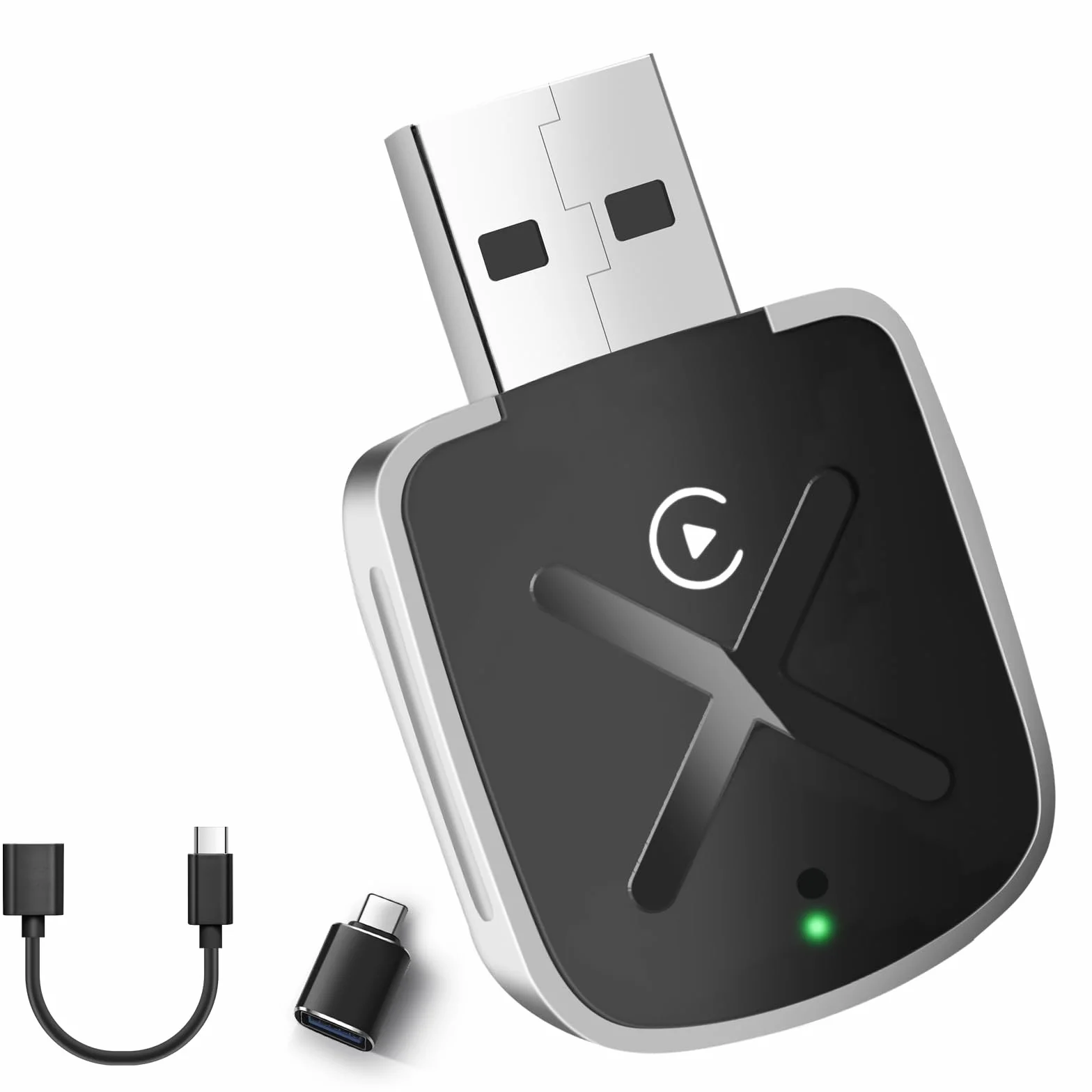 Adaptador Carplay Inalámbrico, Convertir Coche Pantalla Carplay con Cable a Carplay inalámbrico, USB Carplay Compatible con Coches a Partir de 2016 y Teléfonos iOS 10+