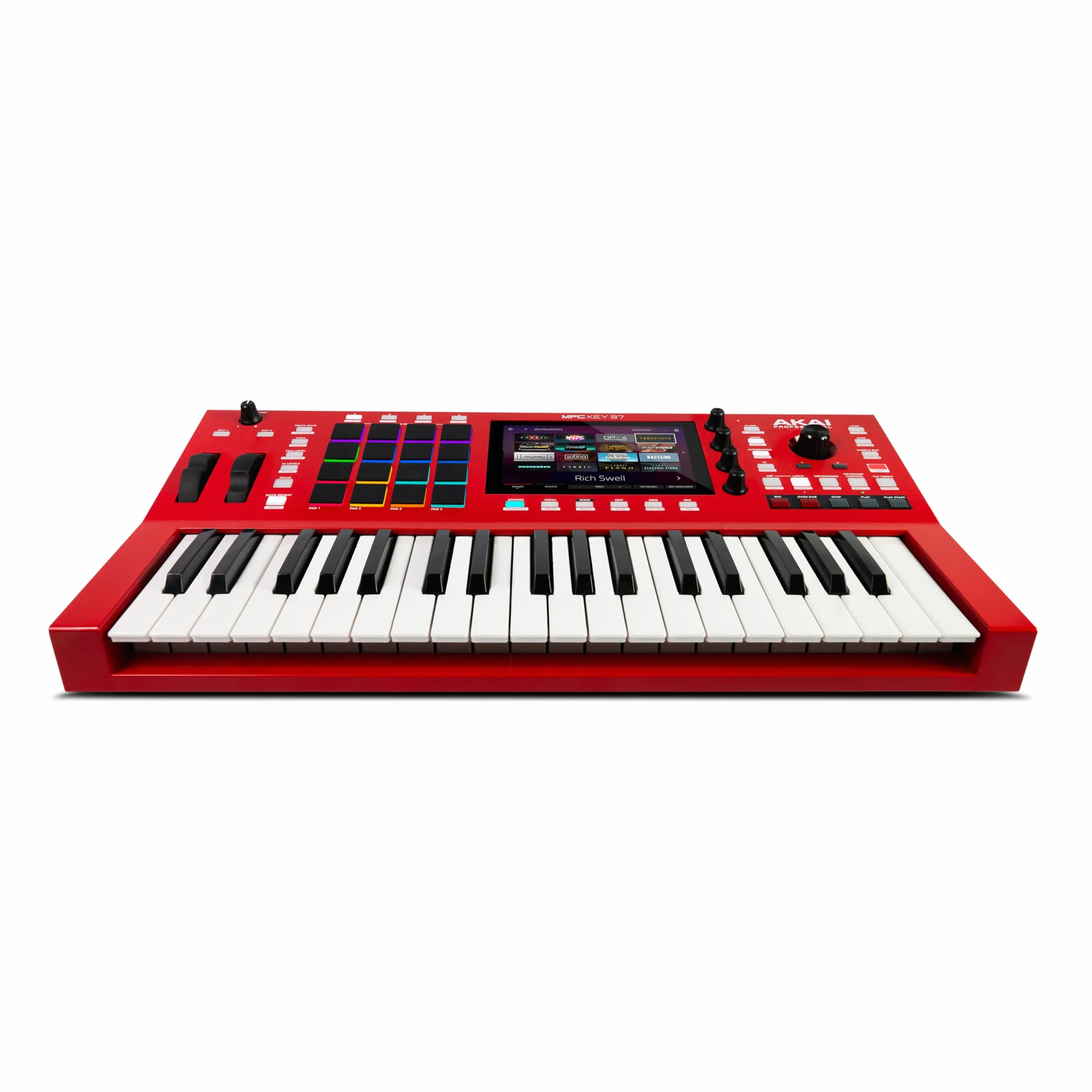 Akai Professional MPC Key 37 Sintetizador de Producción Independiente, Caja de Ritmos, Teclado MIDI, con Wi-Fi, Bluetooth, Pantalla Táctil, Plug-ins e Integración con Native Instruments