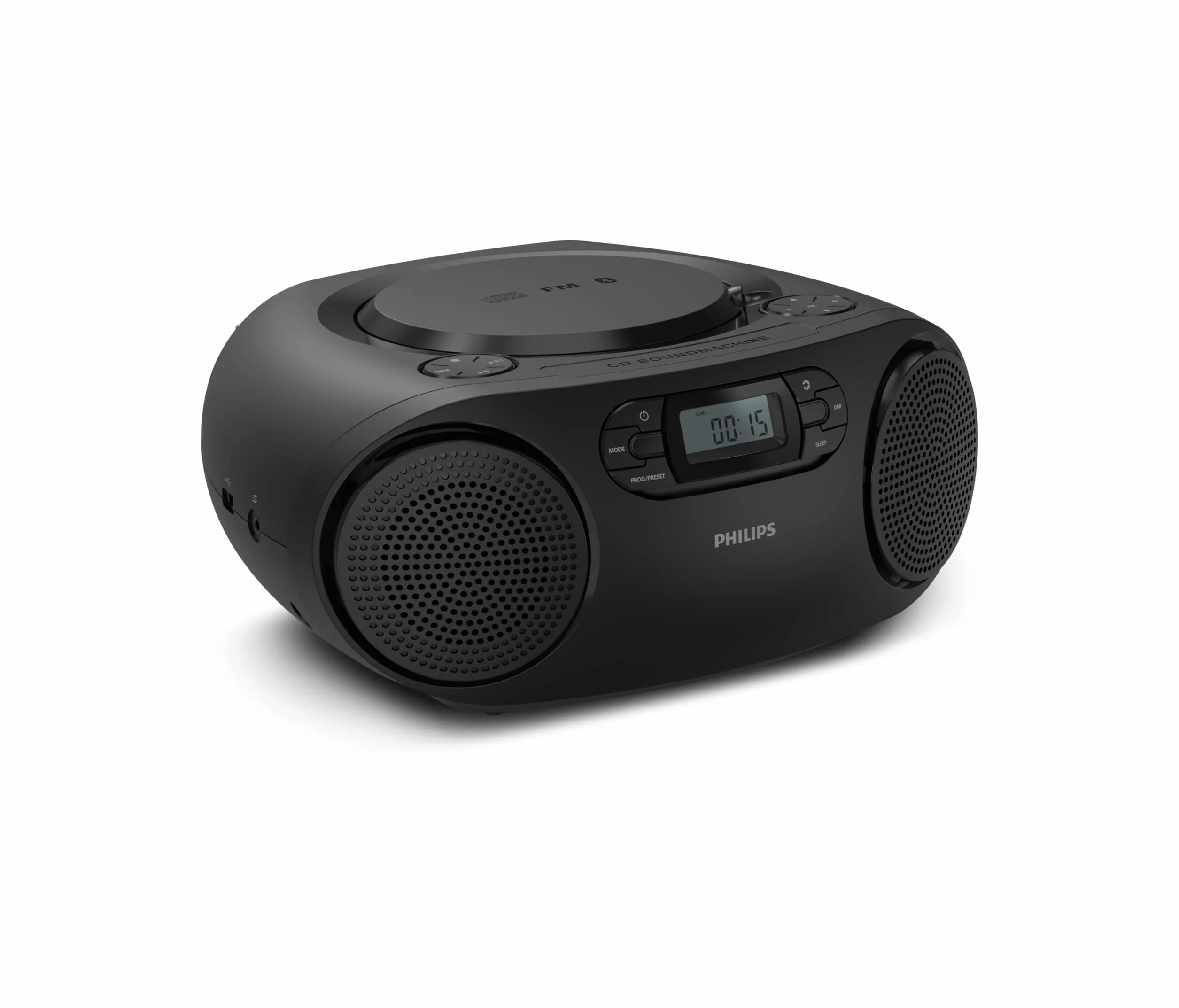 Philips TAZ2000 Reproductor CD portátil Radio FM Bluetooth 6.0 USB Entrada Audio Altavoces estéreo 6W Negro