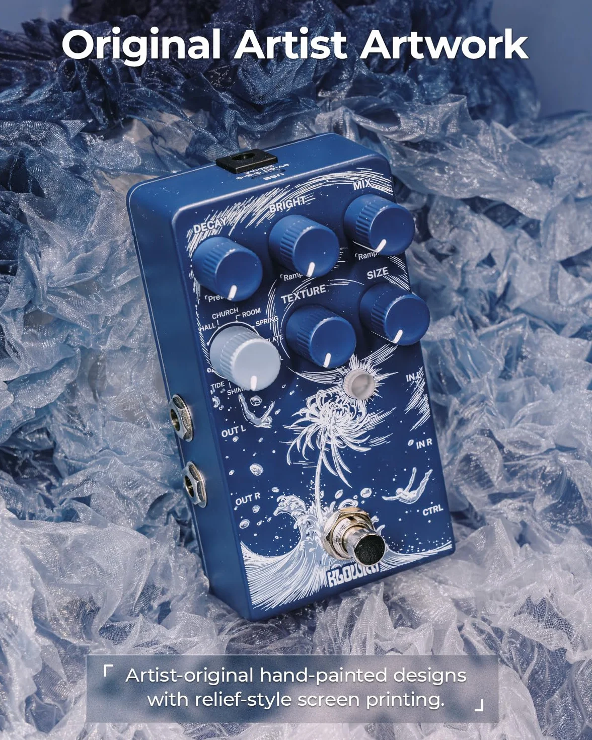 Pedal de Reverb Estéreo Limbo con Shimmer, Tide & Freeze - 9 Efectos Ambientales para Guitarra Eléctrica, Bajo y Sintetizador - Analog Dry-Through - Ideal para Worship, Shoegaze & Live
