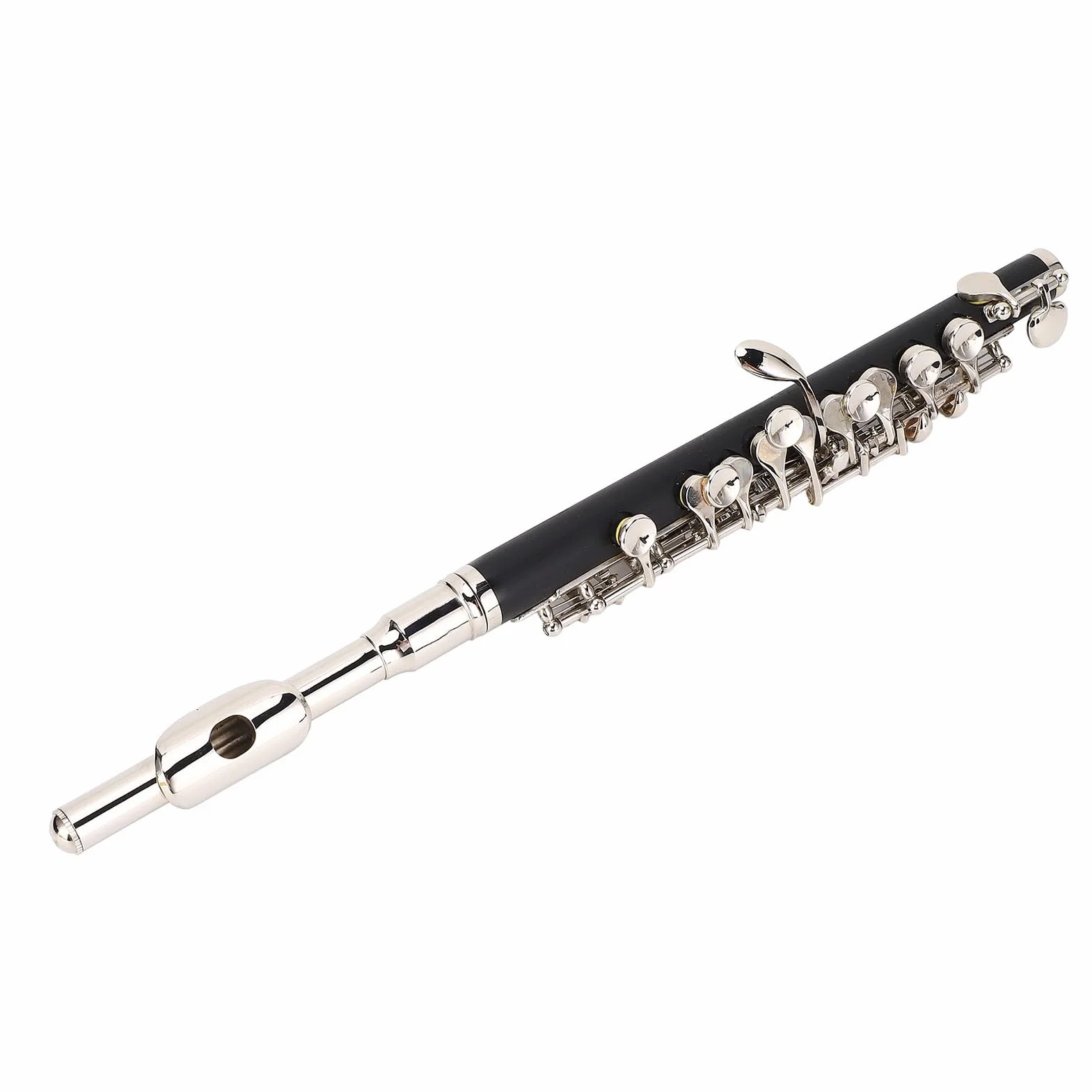 Flauta C Piccolo, Flauta C Piccolo Instrumento Clave C Banda Escolar para Estudiantes Orquesta con Kit de Limpieza Estuche de Transporte Varilla de Afinación para Principiantes