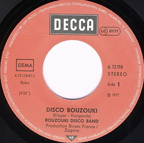 Great Disco Bouzouki Band, The - Disco Bouzouki - Decca - 6.12 118, Decca - 6.12118 AC