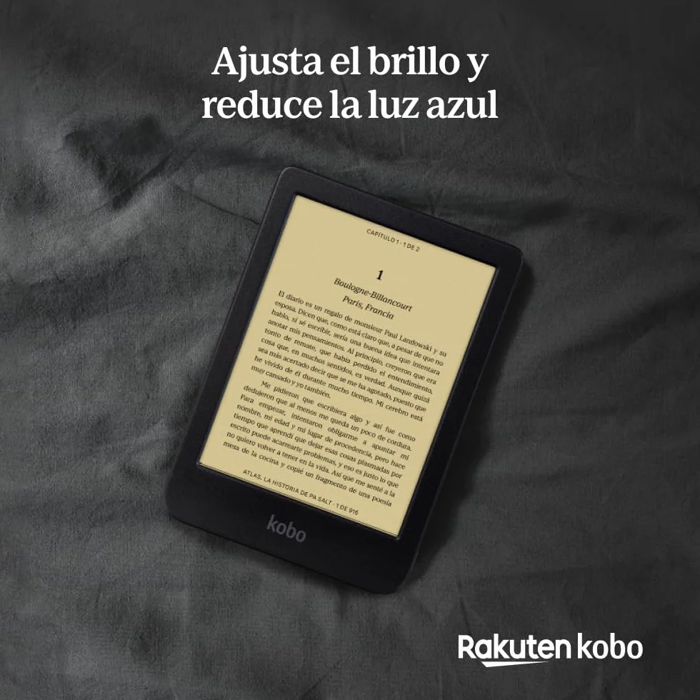 Kobo Clara BW eReader 6 cala Pantalla táctil antirreflejos ComfortLight Pro Modo Oscuro Audiolibros Resistente al Agua 16 GB Negro