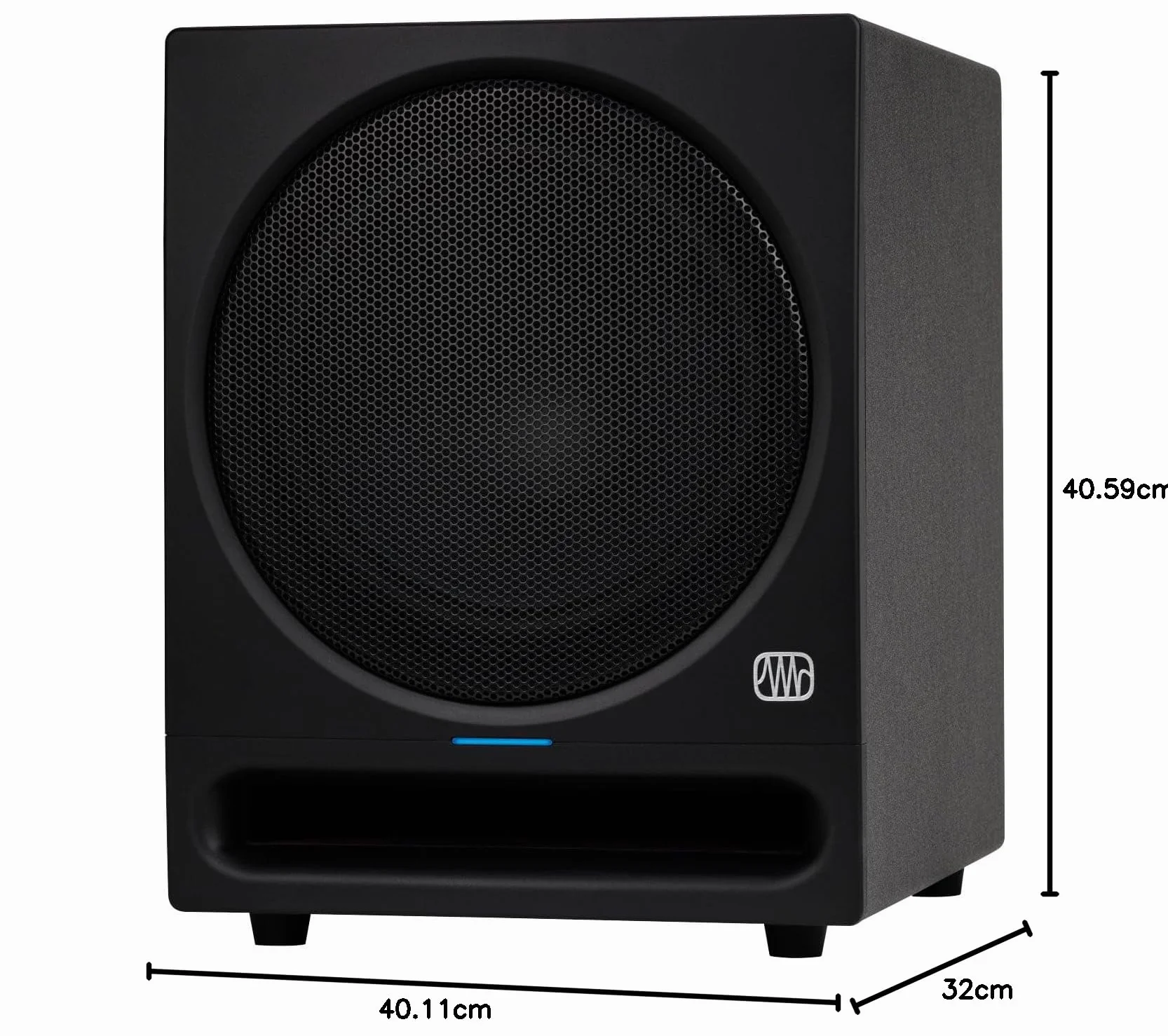 PreSonus Eris Pro Sub 10 — Subwoofer de estudio activo de 10 pulgadas con proyección frontal, incluye pedal
