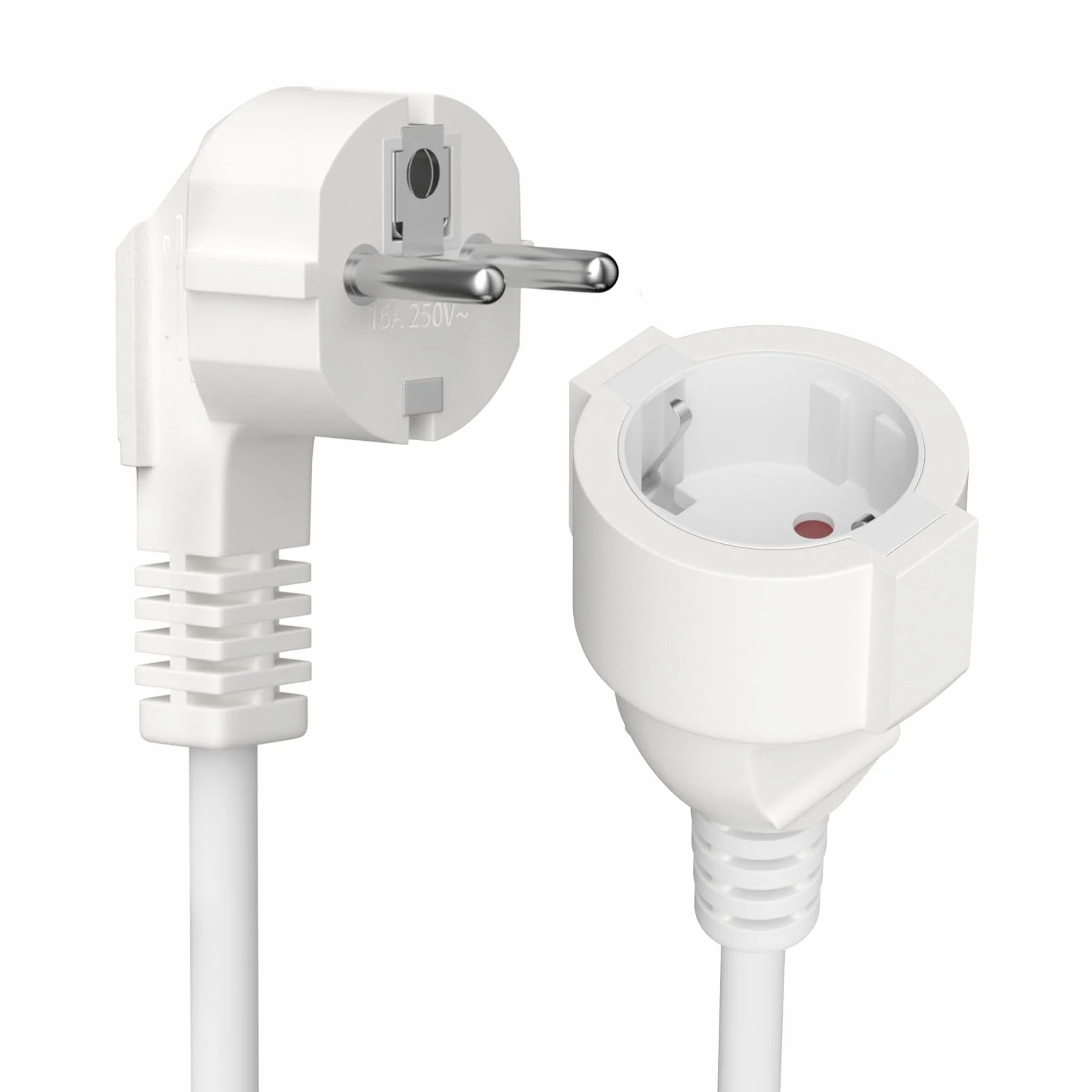 Prolongador Eléctrico 250V 16A 3680W H05VV-F 3G1.5mm² Cable de Extensión 0.5M