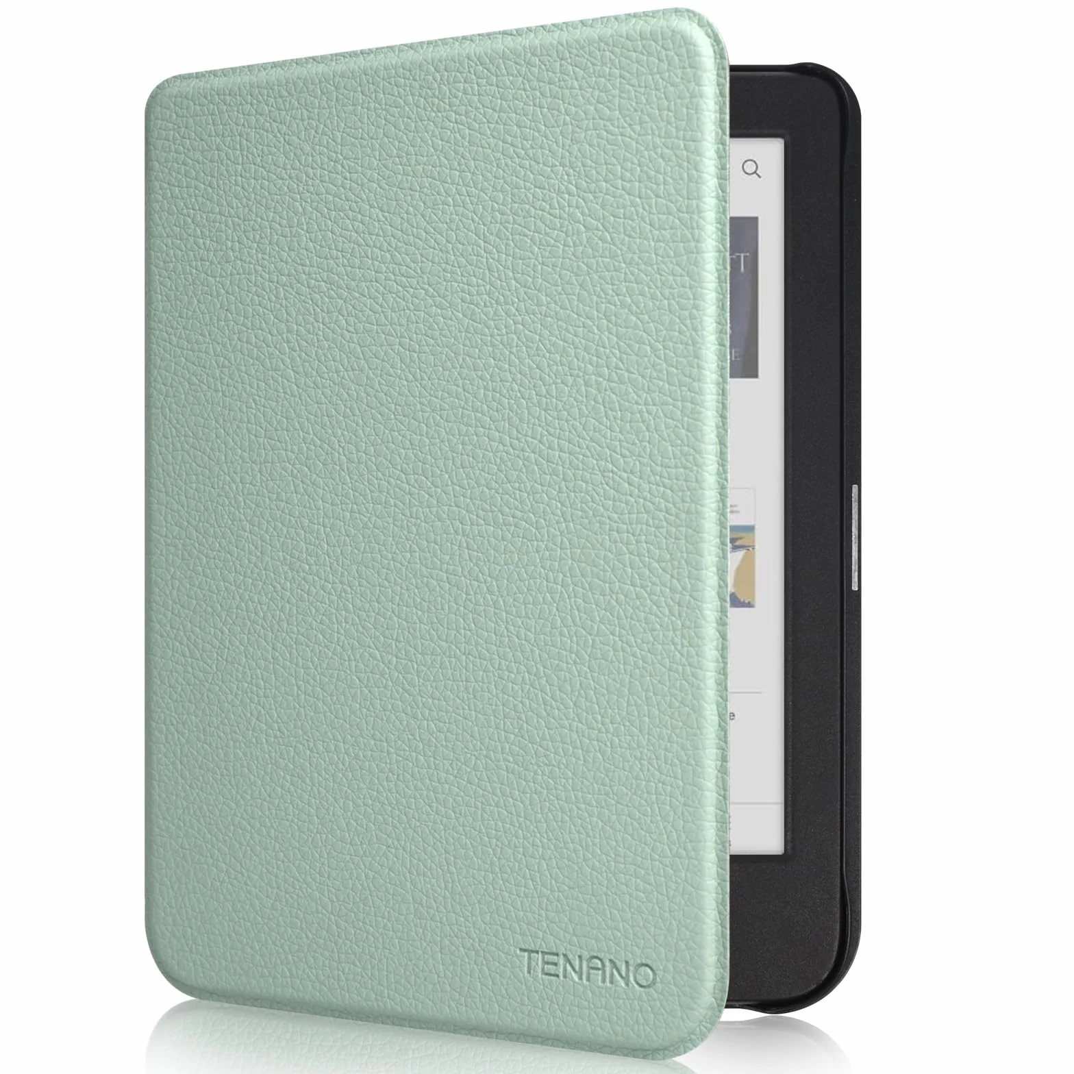 Tenano Funda Compatible con Kobo Clara Colour BW 2E Tolino Shine Colour 5 4, Carcasa Ligera Cubierta Auto Activación Reposo e-Reader, Verde Esmeralda