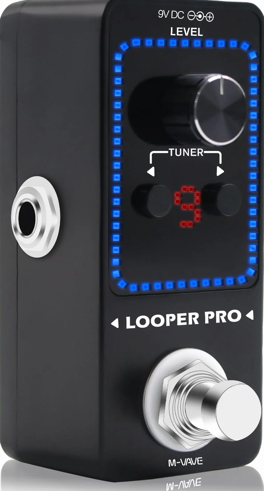 M-VAVE Loop Pedal Pro - 40 minutos de tiempo de bucle, 9 bucles, pedal profesional de guitarra con afinador para guitarra eléctrica, bucle de un solo paso, overdubs ilimitados, deshacer y rehacer