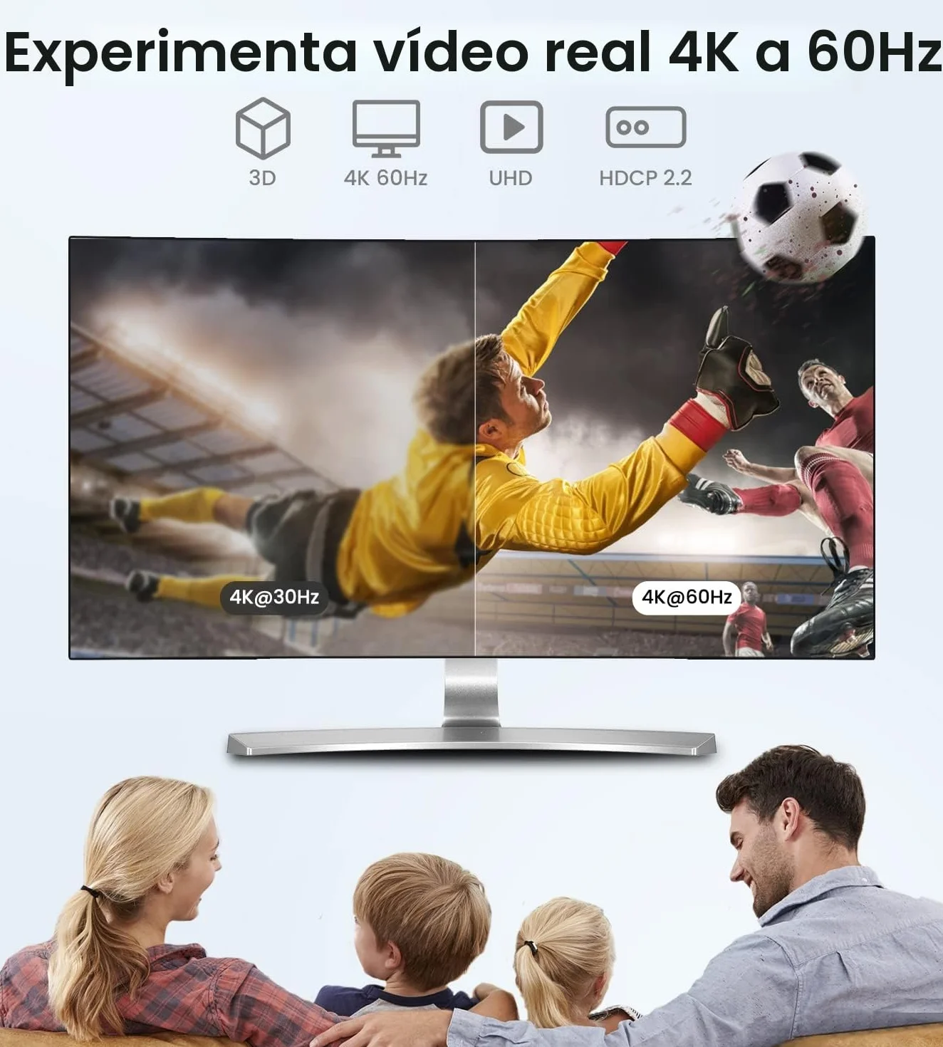 Conmutador HDMI 4K@60Hz Bidireccional, Aluminio, 2 Entradas 1 Salida, 4K 3D 1080P HDCP 2.2 para TV PS3/4/5 Xbox