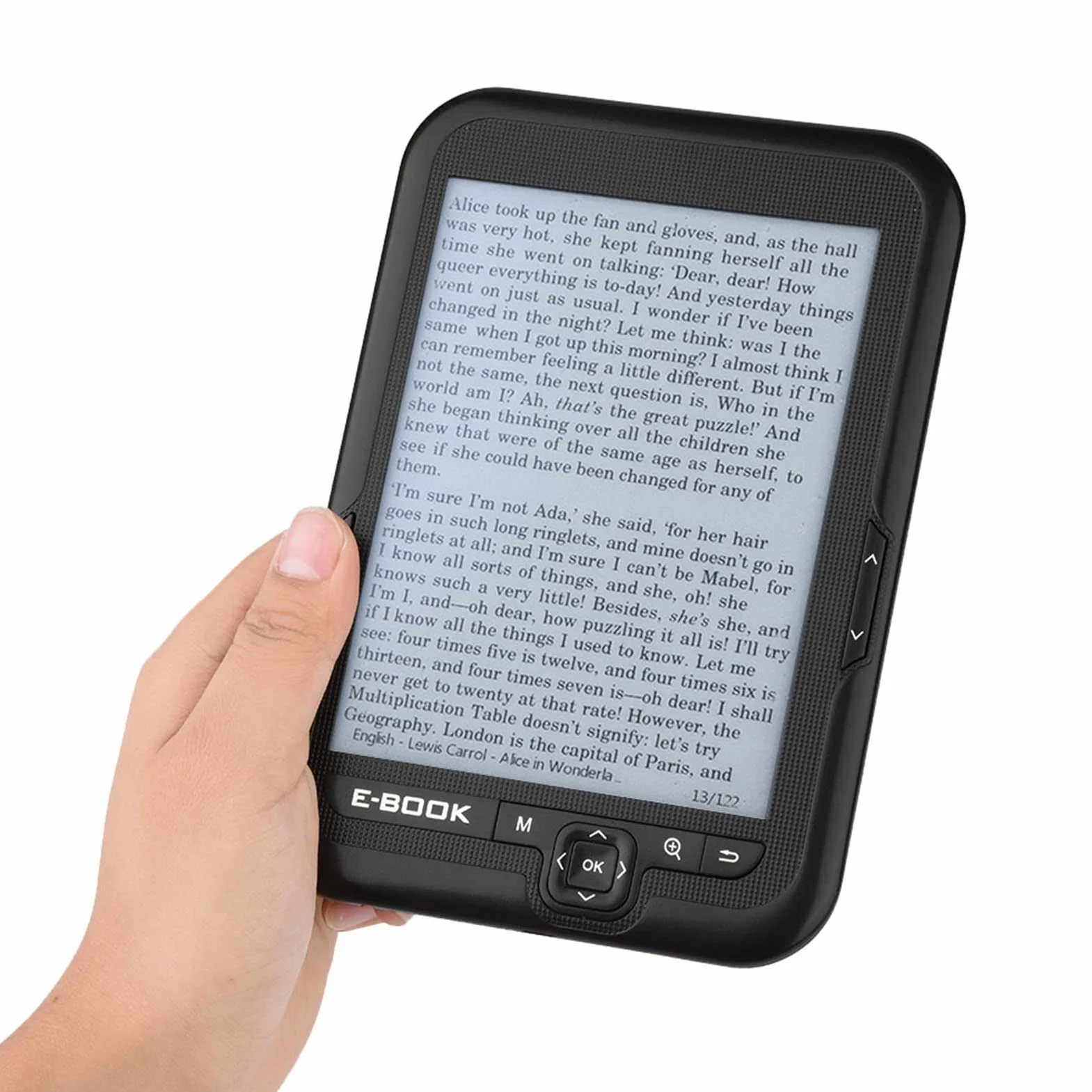 Wakects Lector EBOOK 6 pulgadas luz cálida ajustable 29 idiomas negro 8G