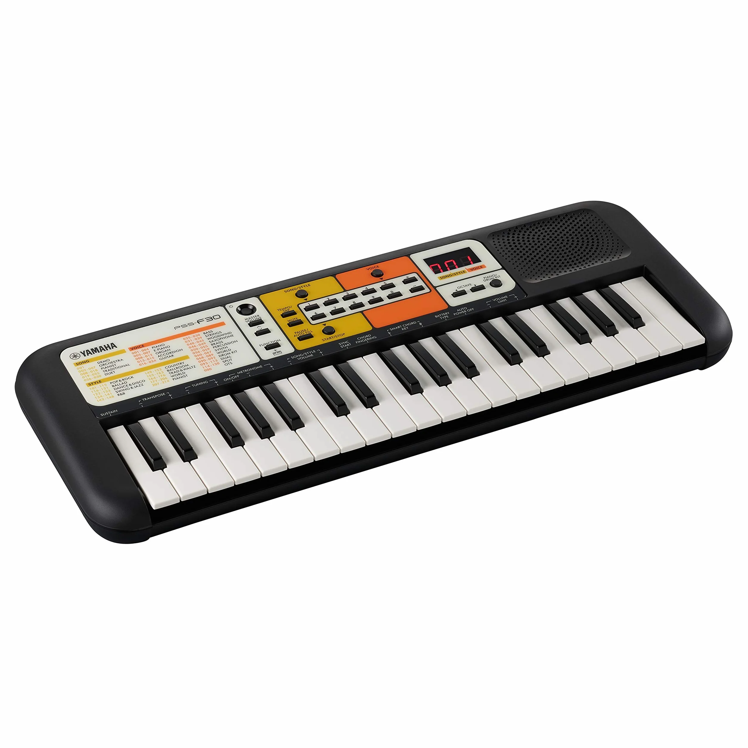 Yamaha PSS-F30 Teclado Portátil con 37 Mini Teclas, Negro