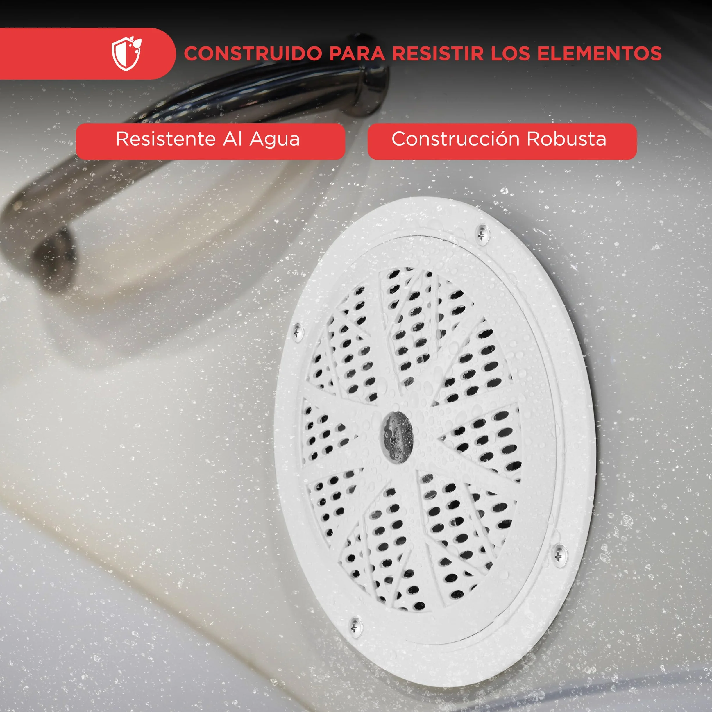 Pyle Altavoces Marinos Dobles, 5.25”. Sistema de Sonido estéreo para Exteriores, Resistente al Agua, 2 vías, Potencia 100 W