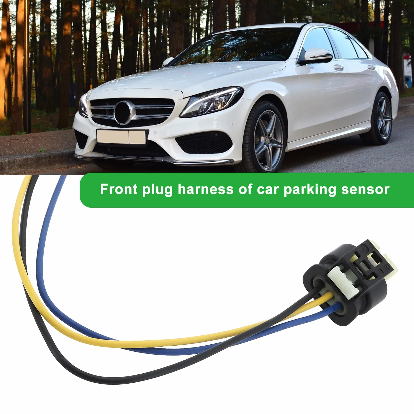 ECSiNG Arnés de Enchufe Delantero de 3 Pines para Sensor de Aparcamiento A0225452526 Compatible con Mercedes Clase CES W177 W206 W213 W222