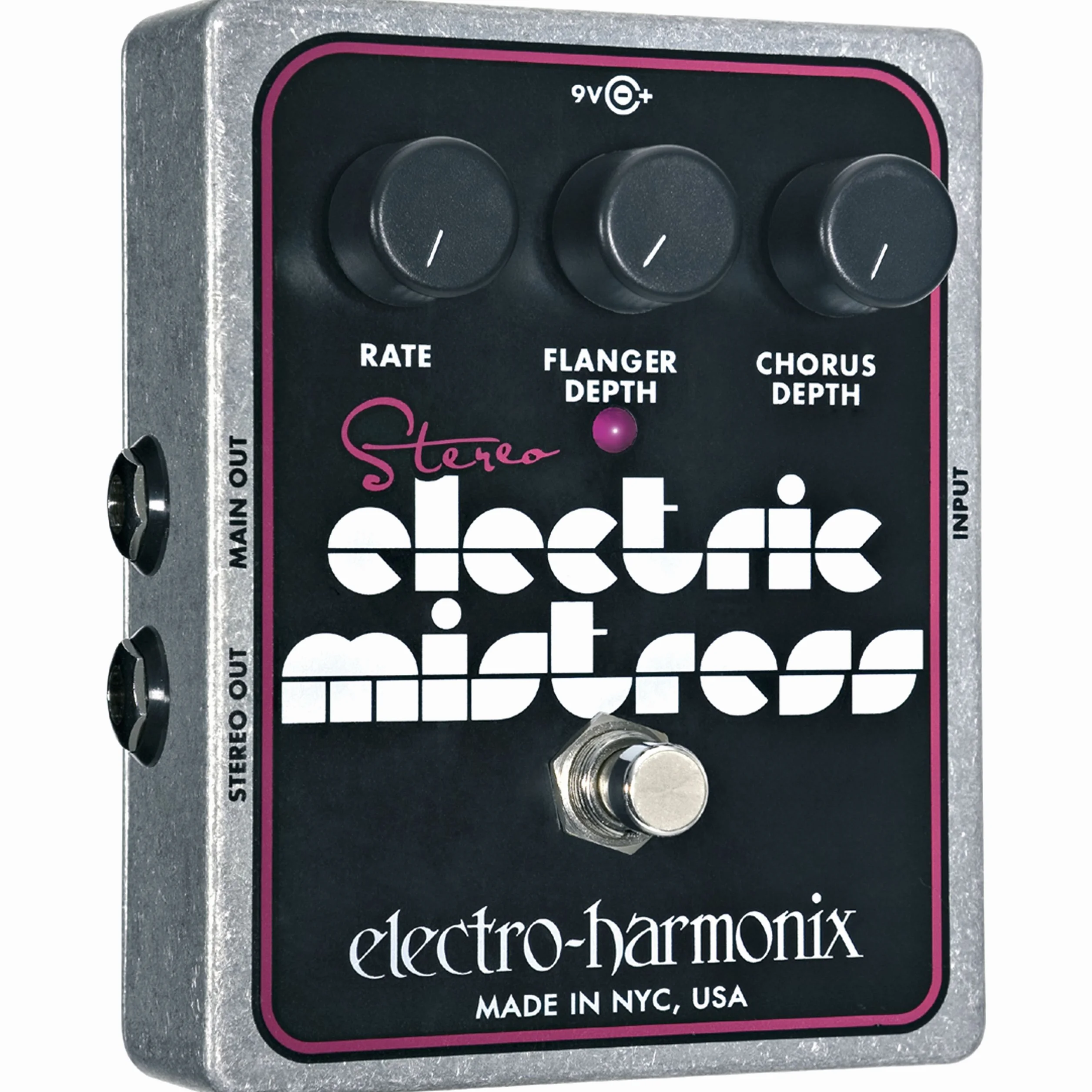 electro-harmonix Stereo Electric Mistress Stereo Electric Mistress Flanger Pedal - Pedal de efecto flanger para guitarra, color plateado