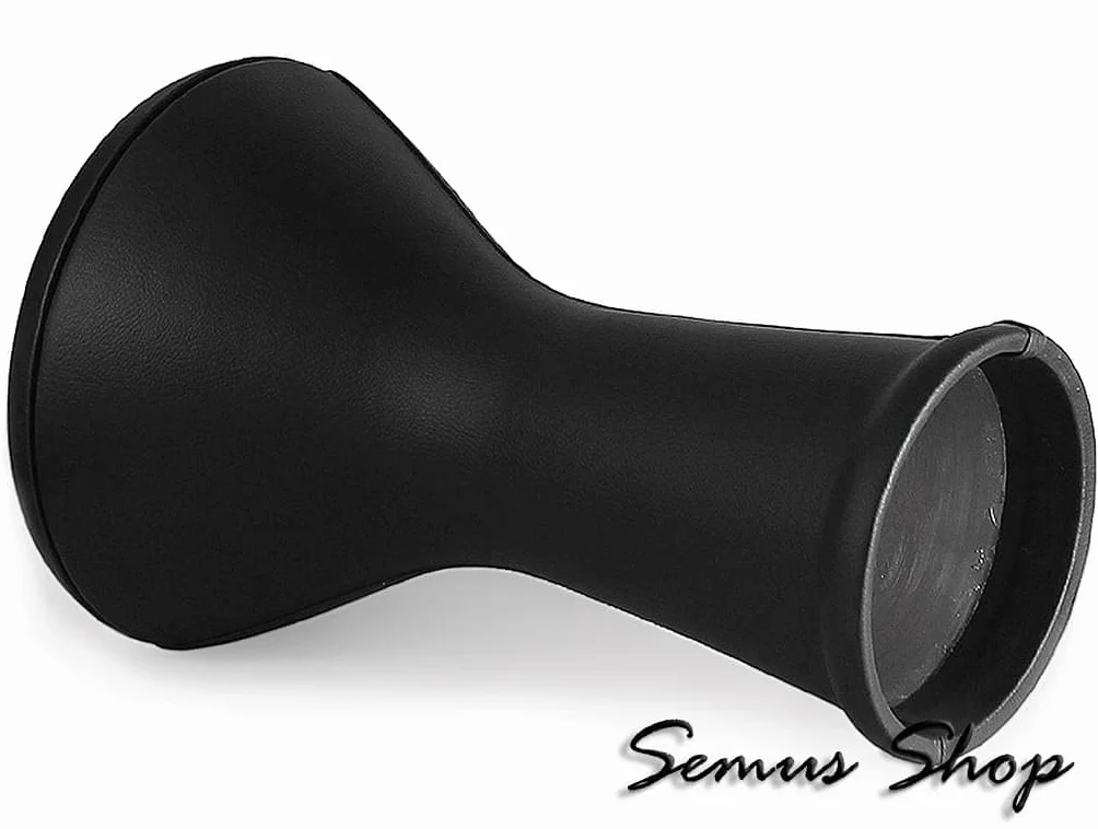 Vatan VD 3002 Darbuka egipcia, recubierta con cuero artificial, grande, diámetro 22 cm, negra, 44,5 cm.