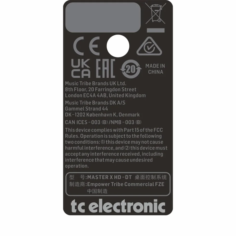TC Electronic MASTER X HD NATIVE / MASTER X HD-DT Complemento de procesador dinámico multibanda con controlador de hardware dedicado
