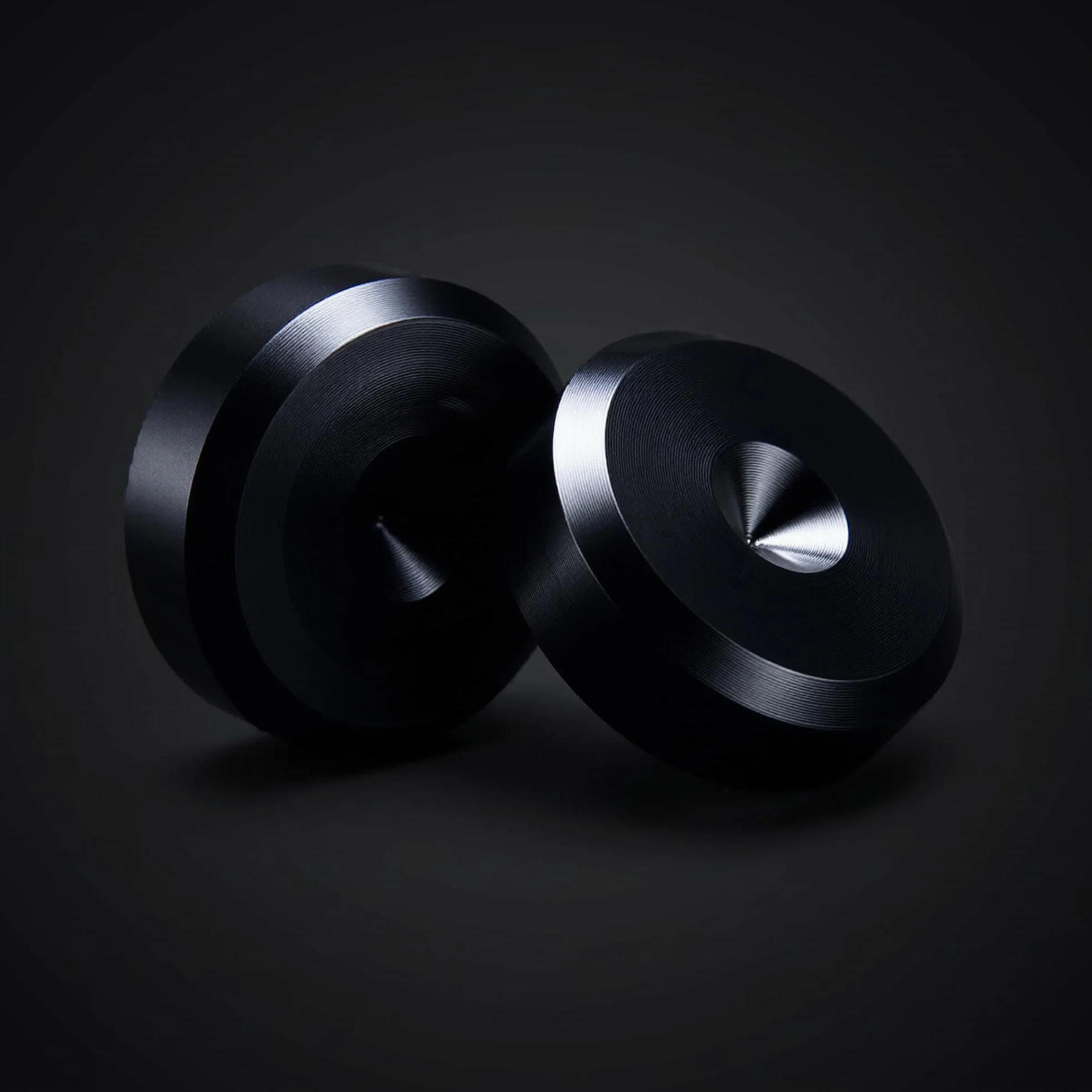 Almohadillas para altavoces PrecisionGeek Juego de 4 piezas 20 mm diámetro 7 mm grosor aluminio negro
