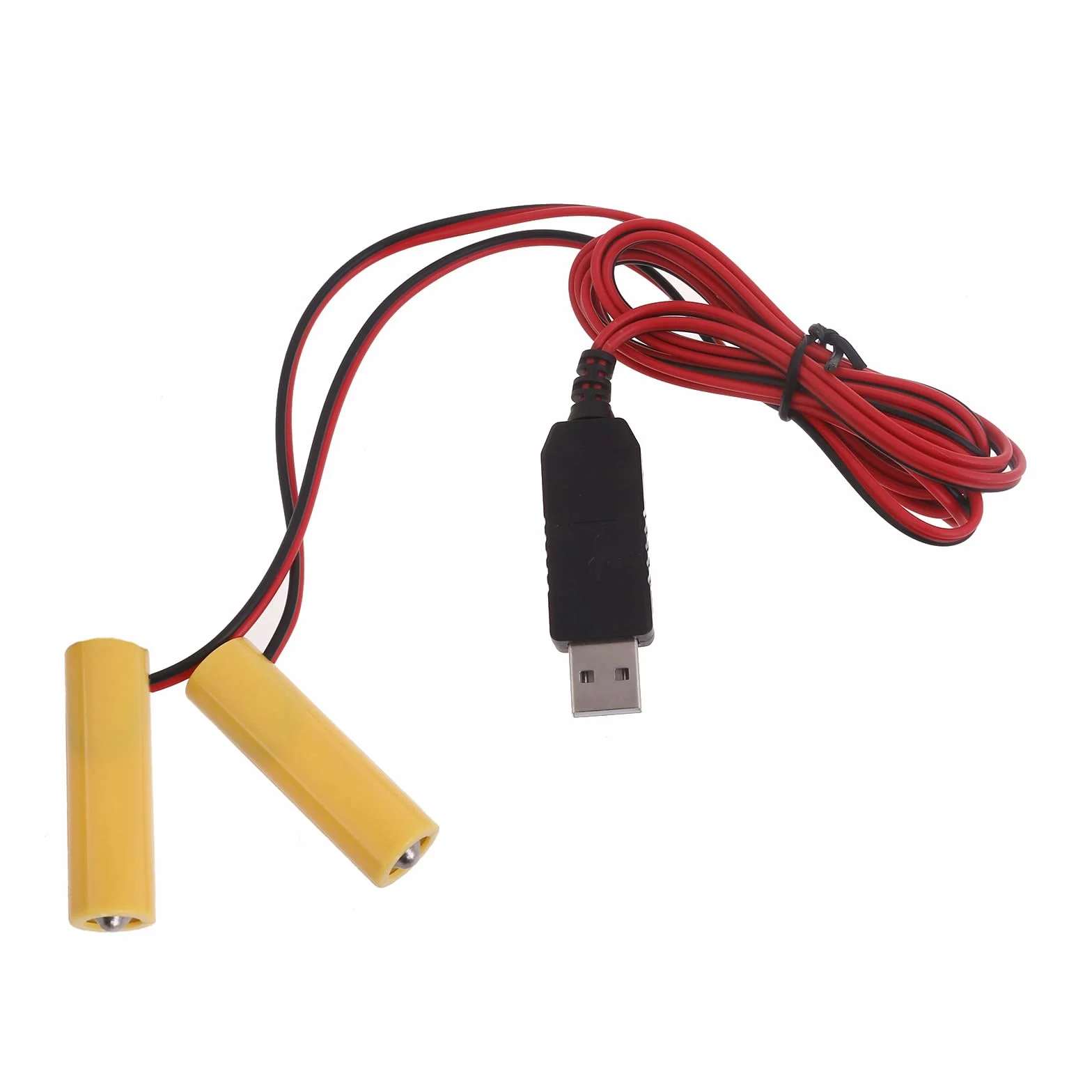 Convertidor de Corriente USB 2 en 1, eliminadores de Pilas AA, reemplaza 1 Uds, Pilas AA LR6 de 1, 5 V para luz LED con Control Remoto, Ahorro de batería