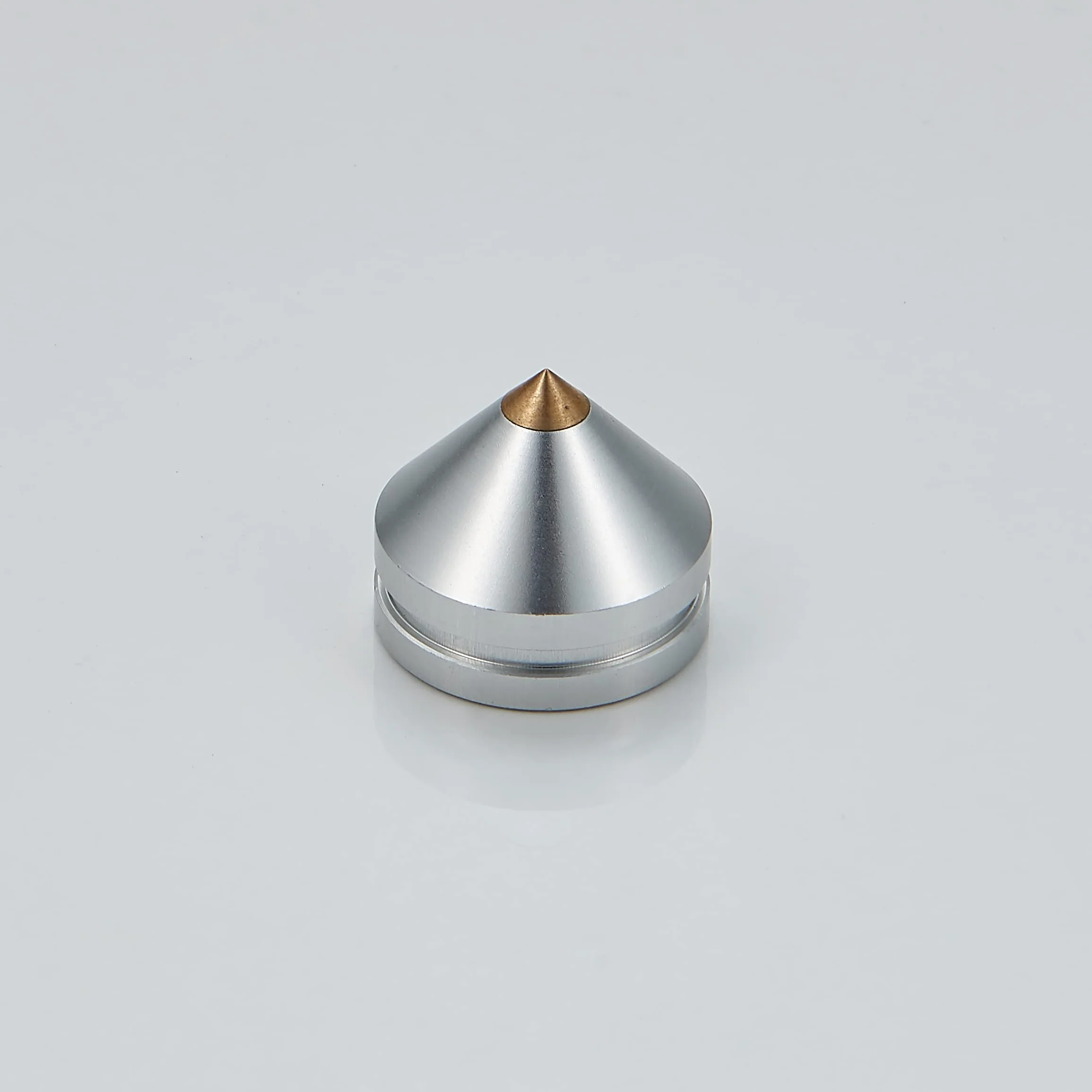 Puntas de desacoplo para Altavoces, Soportes de Altavoz para CD Audio Subwoofer, 8 Piezas Spikes de desacople HiFi con 16x Almohadillas Adhesivas, Plata