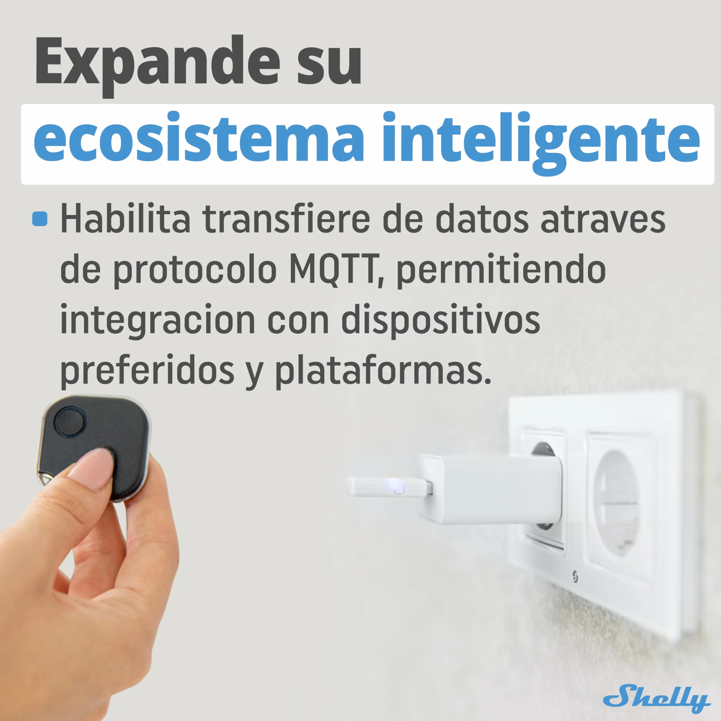 Shelly BLU Gateway – Pasarela Bluetooth a Wi-Fi con Conector USB-A, Inalámbrico, App iOS y Android, Requerido, Repetidor Wi-Fi, Alcance de 20 a 30 m, No Hub Requerido