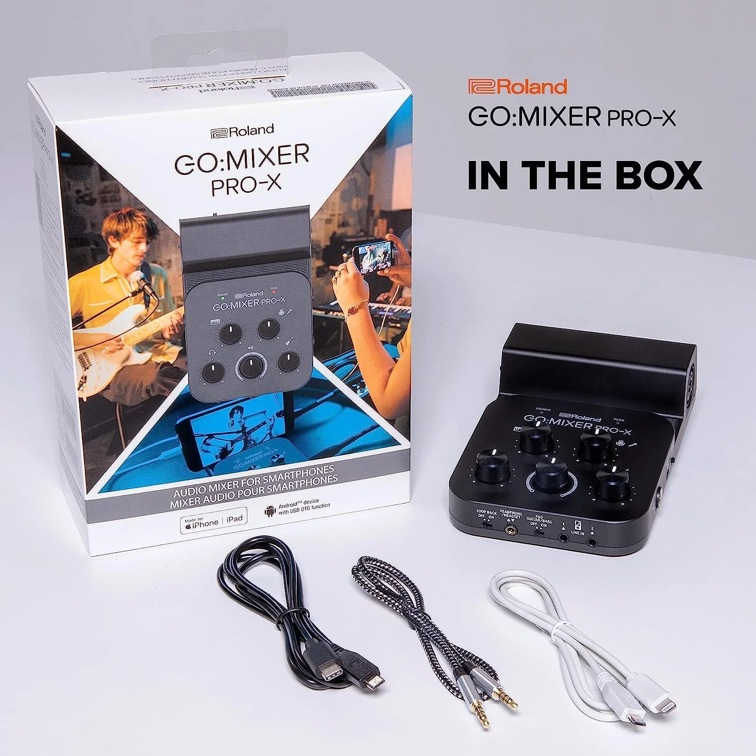 Roland GO:MIXER PRO-X Mezclador de audio para teléfonos inteligentes