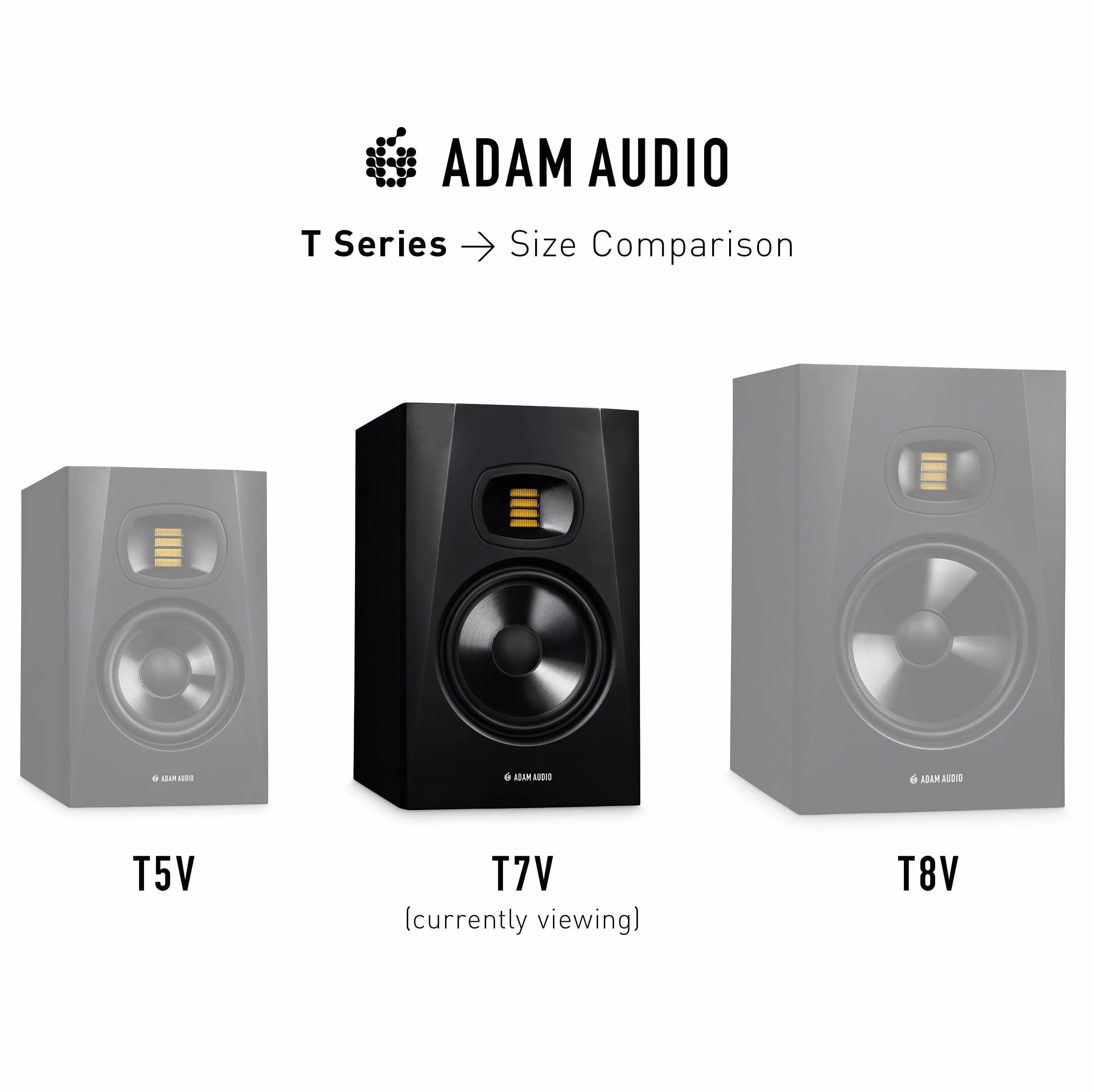 Adam Audio Monitor de estudio T7V para grabación, mezcla y masterización, sonido de calidad