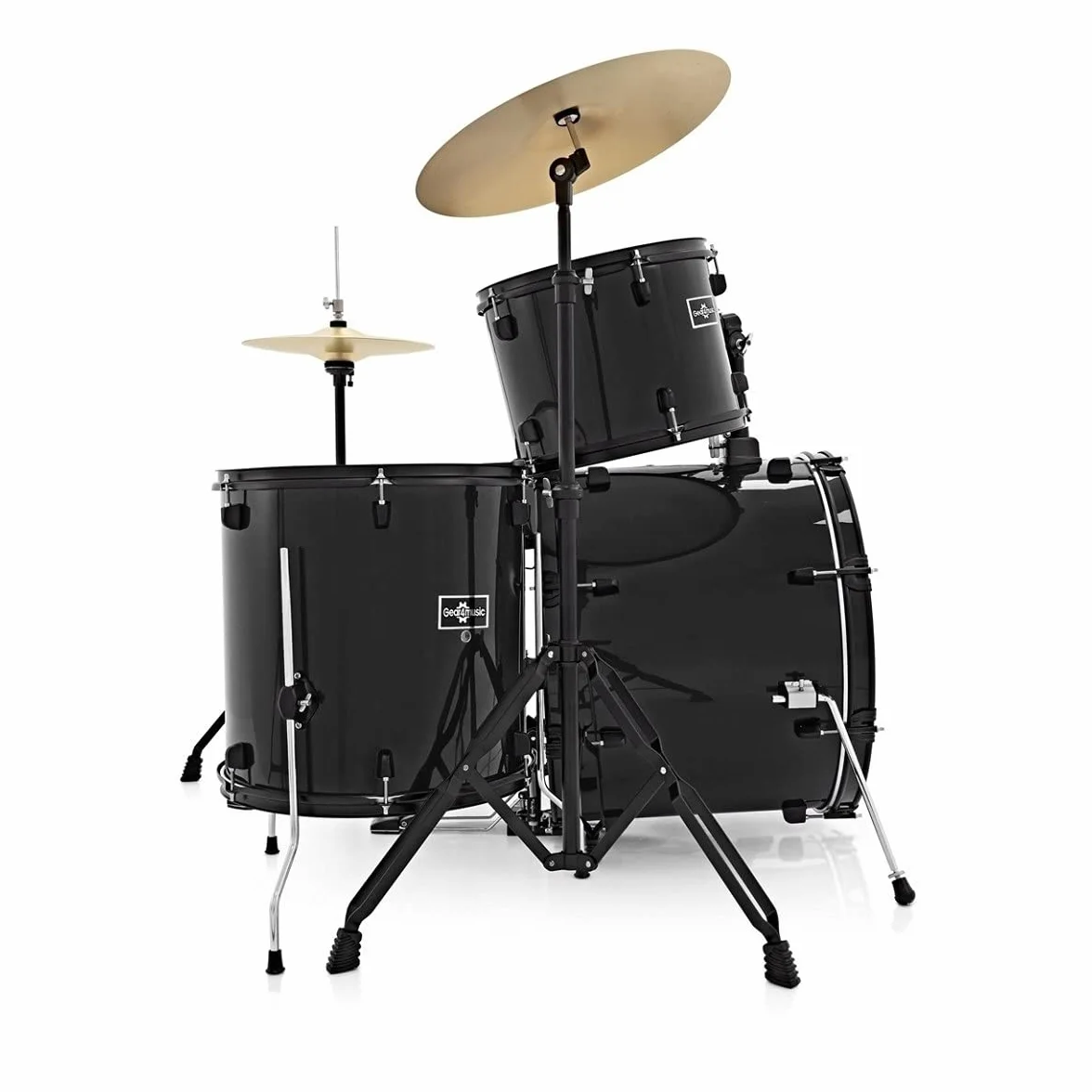 Full Size Kit de batería de 5 piezas para principiantes BDK-1+ de Gear4music Negro