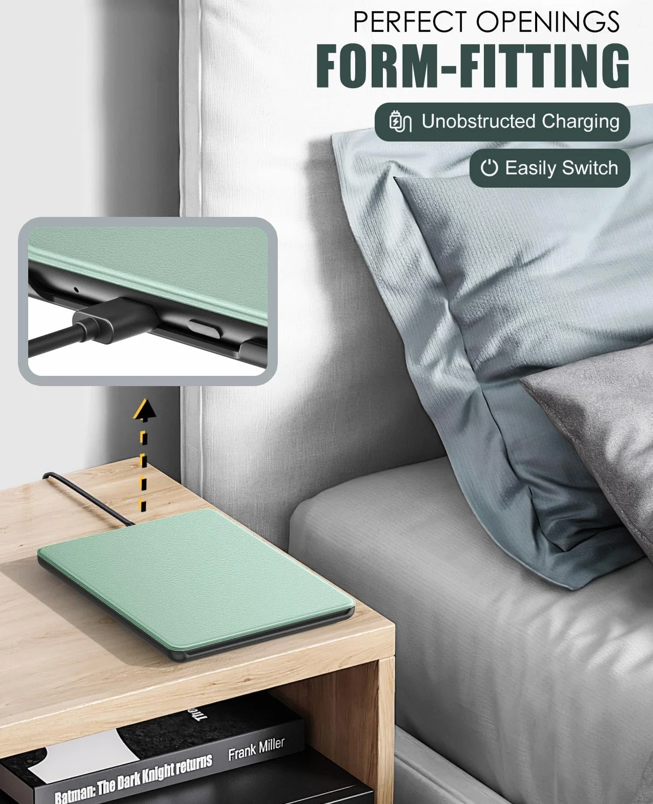 MoKo Funda Kindle Paperwhite 12th Generation 2024 Colorsoft Signature Edition, Agave Verde