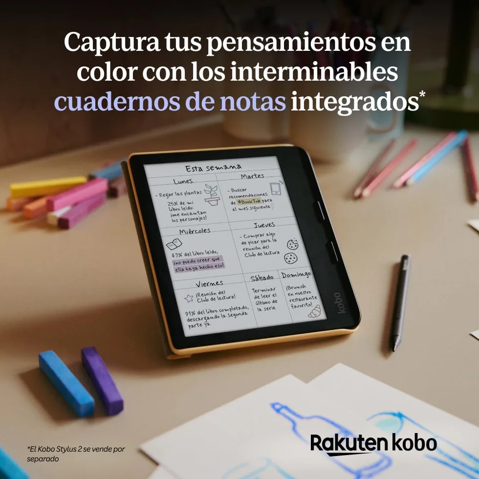 Kobo Libra Colour eReader 7" E Ink Kaleido™ 3 Pantalla 32 GB Resistente al Agua Negro