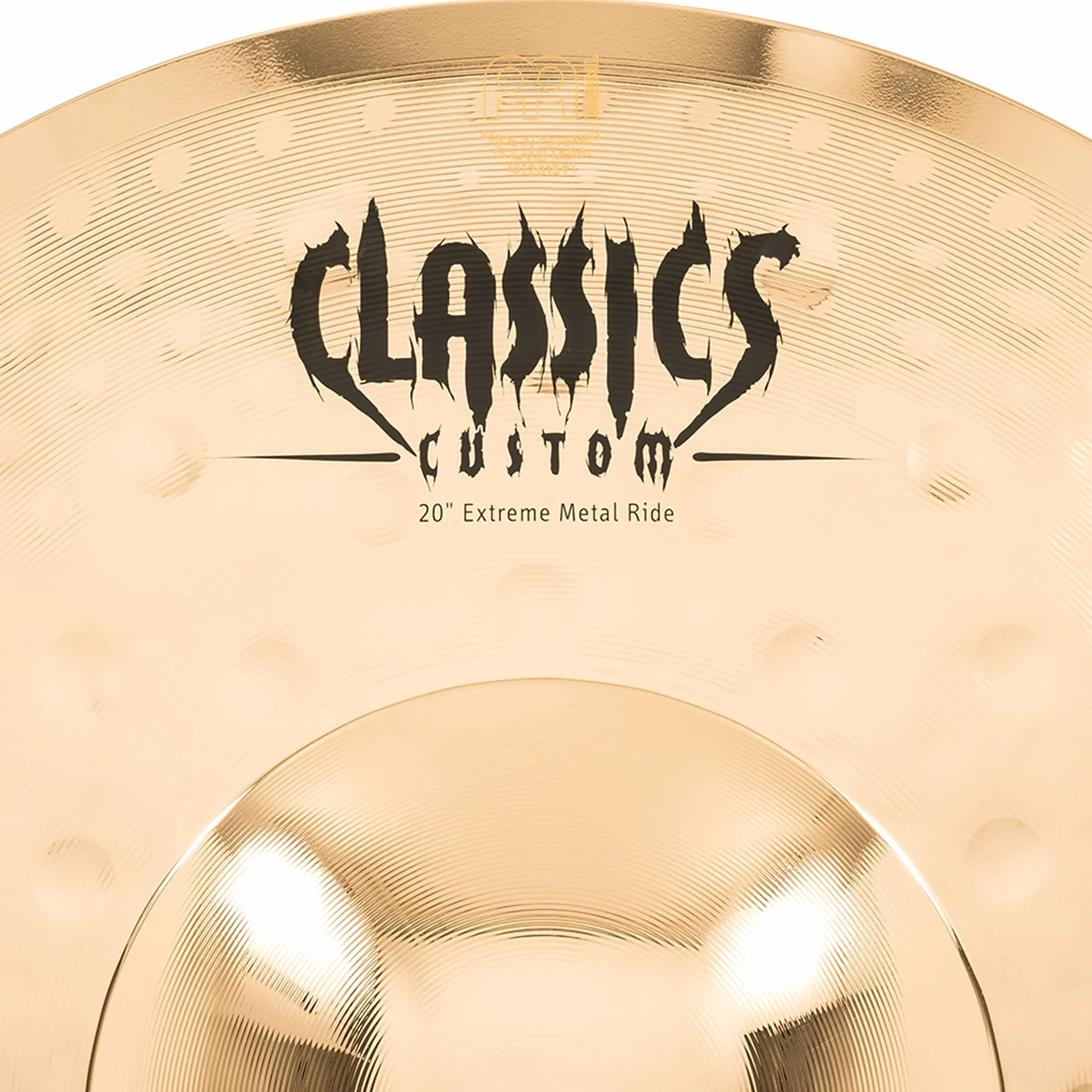 Meinl Cymbals Classics Custom Extreme Metal Plato Ride de 20 pulgadas (50,80cm) Platillos de Batería - Bronce B12, Acabado Brillante (CC20EMR-B)