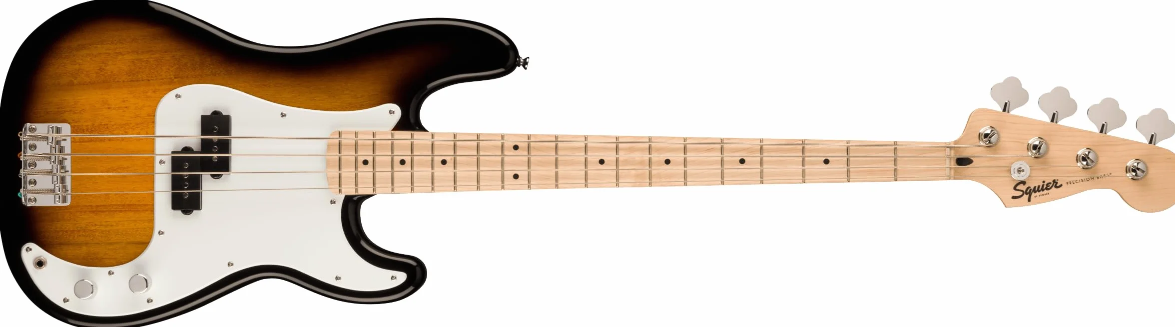 Squier by Fender Sonic Precision Bajo Eléctrico, Diapasón de Arce, Golpeador Blanco, Sunburst Bicolor