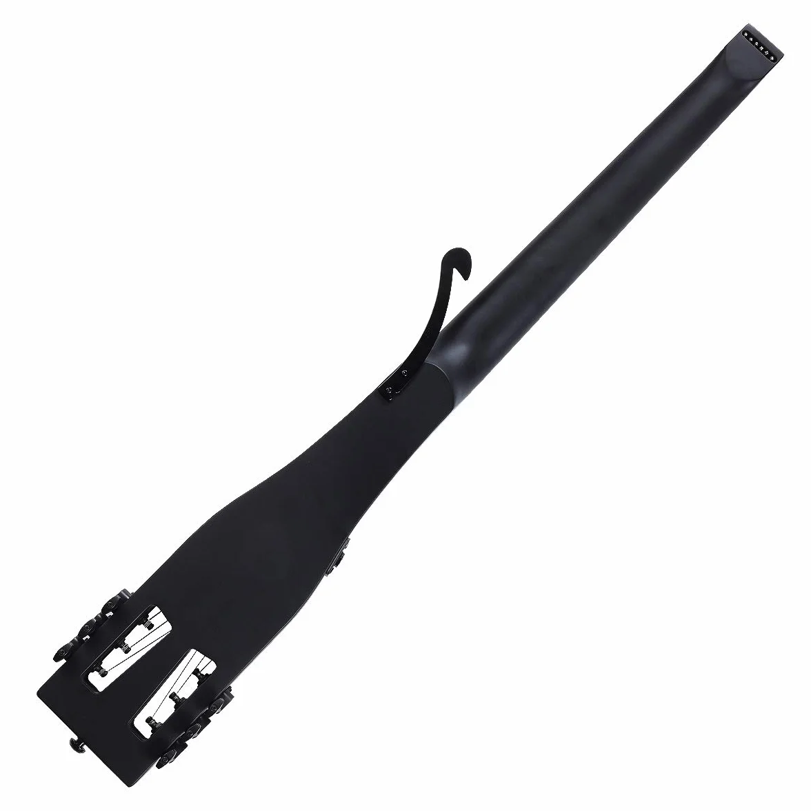 Guitarra eléctrica práctica portátil de viaje, 82 cm, 1,6 kg, escala completa de 64,8 cm, con bolsa de transporte, zurdo, negro mate