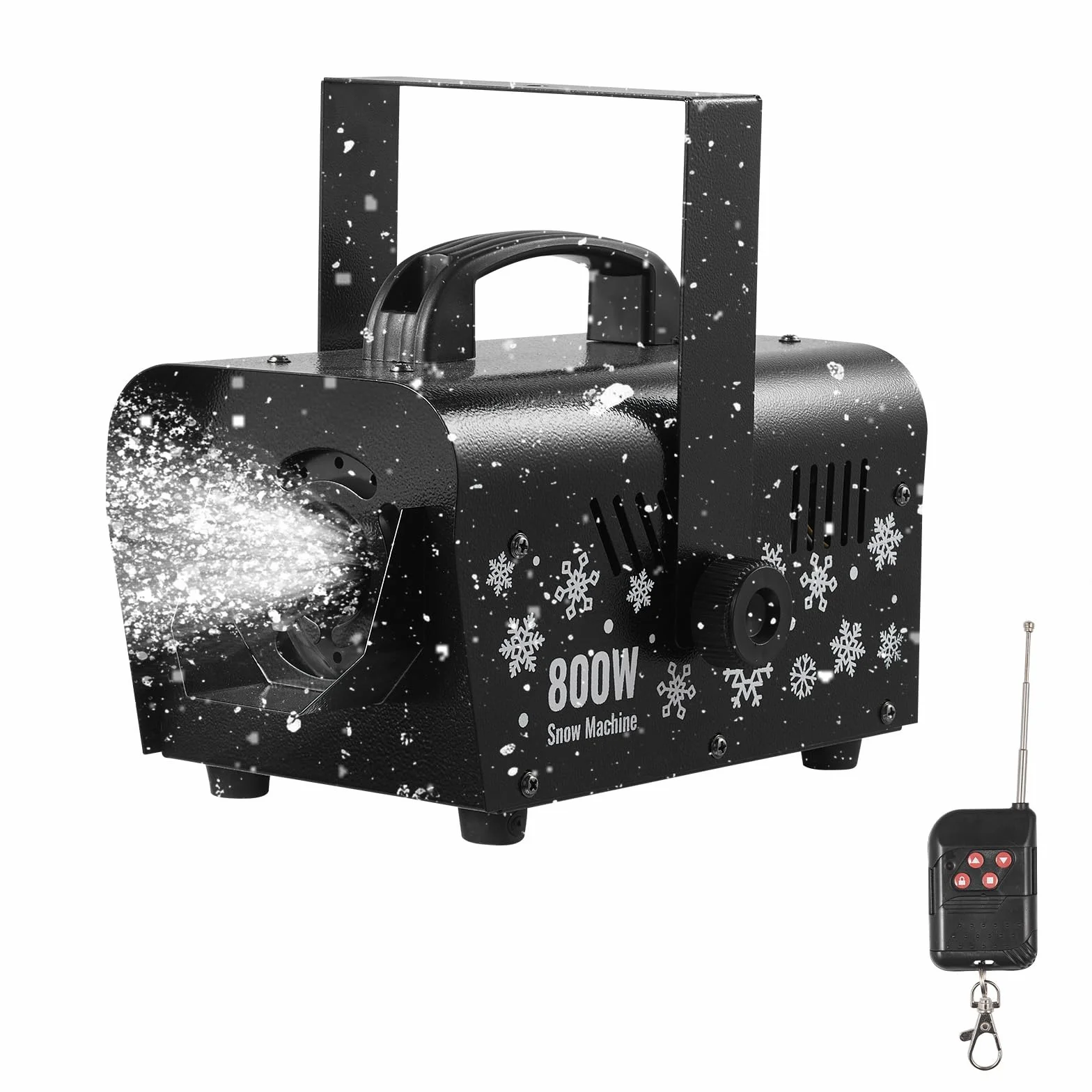 VEVOR 1500 W Máquina de Nieve, Máquina Portátil de Copos de Nieve Colgante con Asa, Control Remoto Inalámbrico y Depósito de 5 L, para Fiestas Navideñas, Efectos de Escenario, Decoración de Bodas