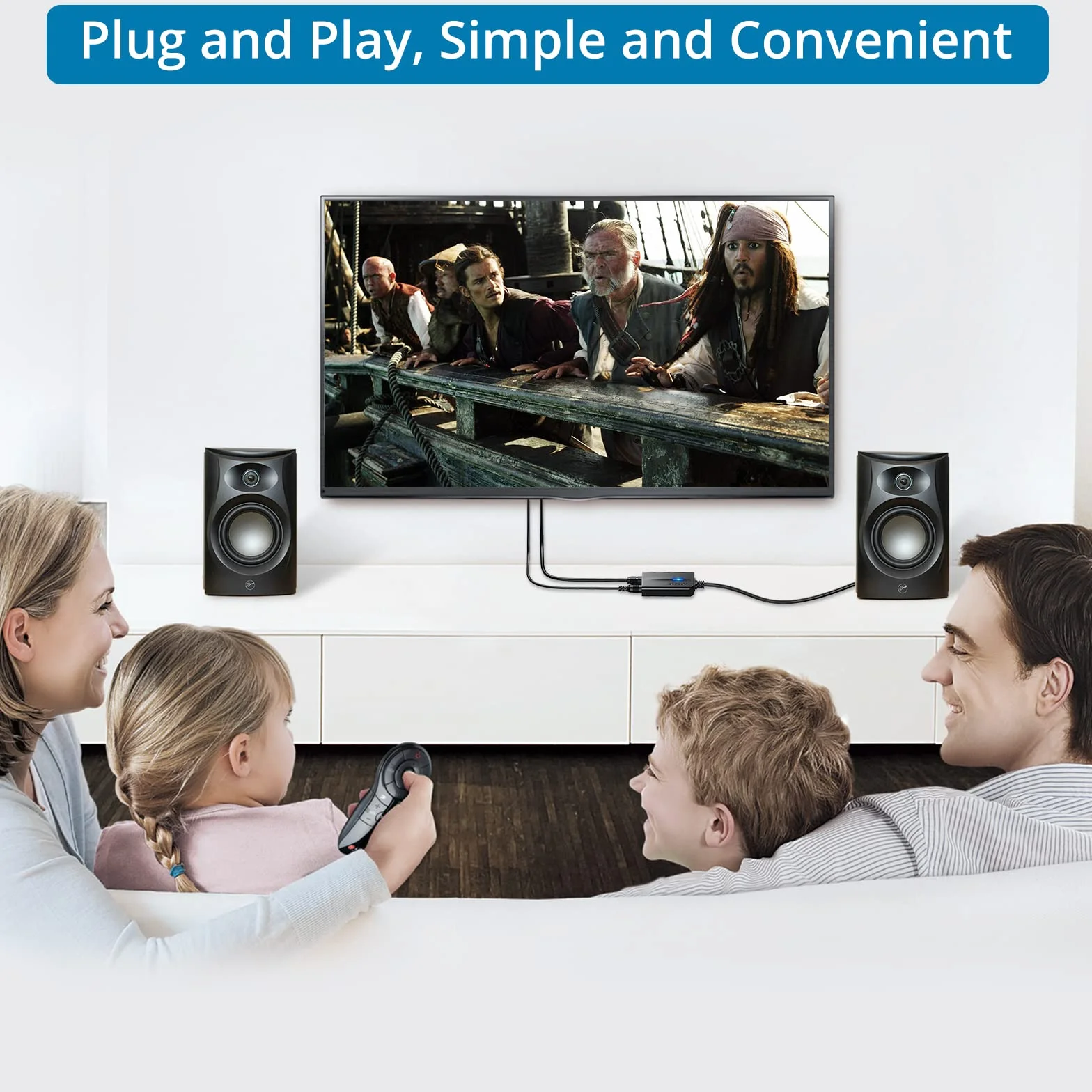 AUTOUTLET 192kHz Conversor Audio Digital SPDIF a RCA Óptico PCM para HDTV Blu-Ray DVD