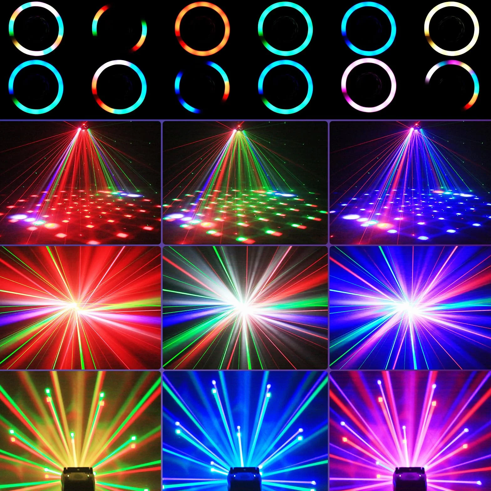 65W Cabeza Móvil Led Moving Head con Control Remoto,RGBW Proyector De Luz LED 4 En 1 De Doble Brazo,Luces de Fiesta Iluminación de Escenario para Fiesta Disco Party DJ Club Bar Boda