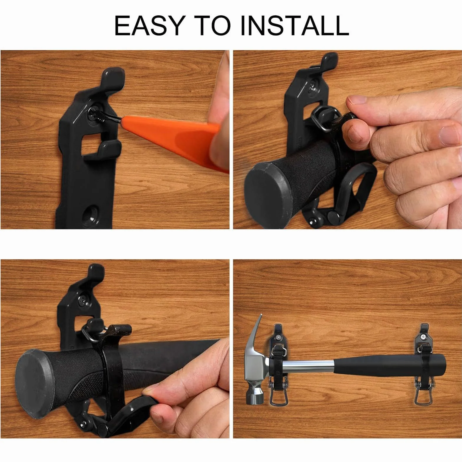 Soporte de pala para camión | Abrazadera de goma metálica para soporte de pala,Kit de montaje de soporte para hacha de liberación rápida, accesorios para coche, ahorro de espacio multiusos