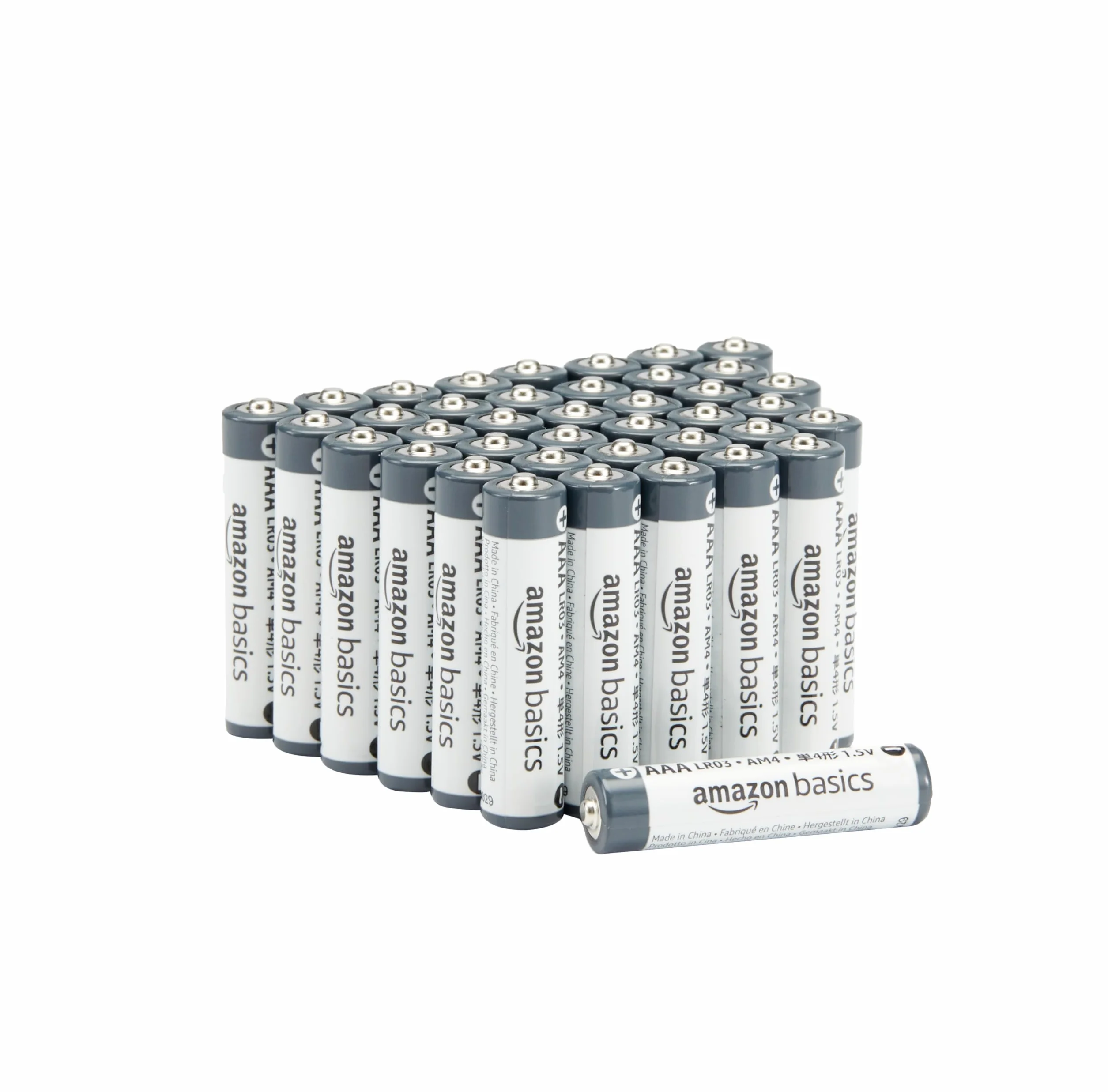 Amazon Basics Paquete 40 Pilas Alcalinas AAA 1,5V Vida Útil 5 Años