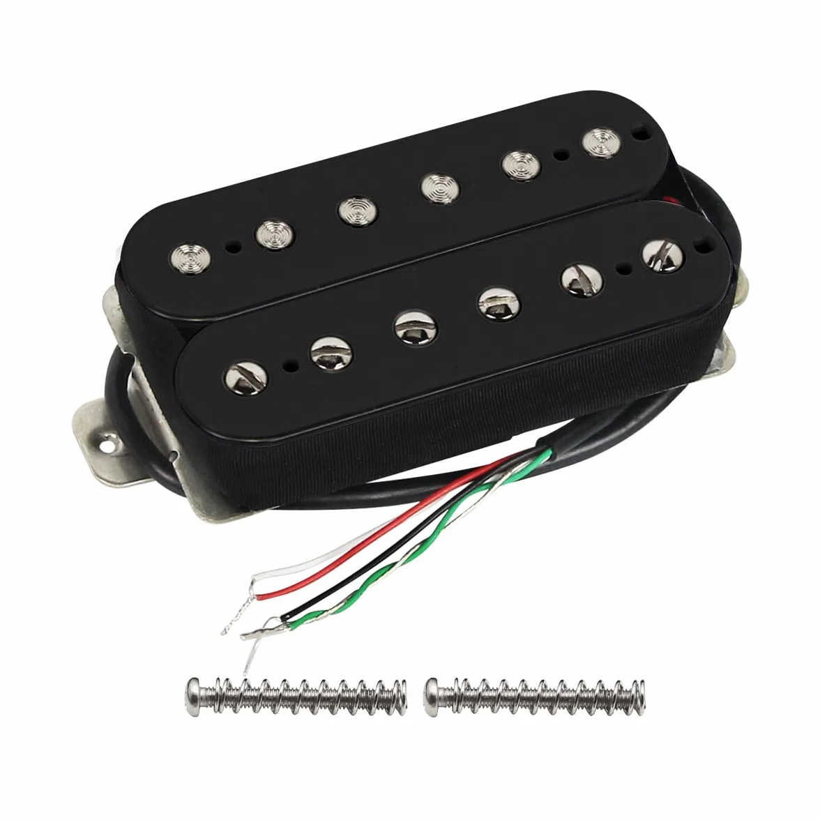 FLEOR Alnico 5 HSS Single-Coil+Humbucker Pickup Neck+Middle+Bridge Pickup Set (14-15K), color negro