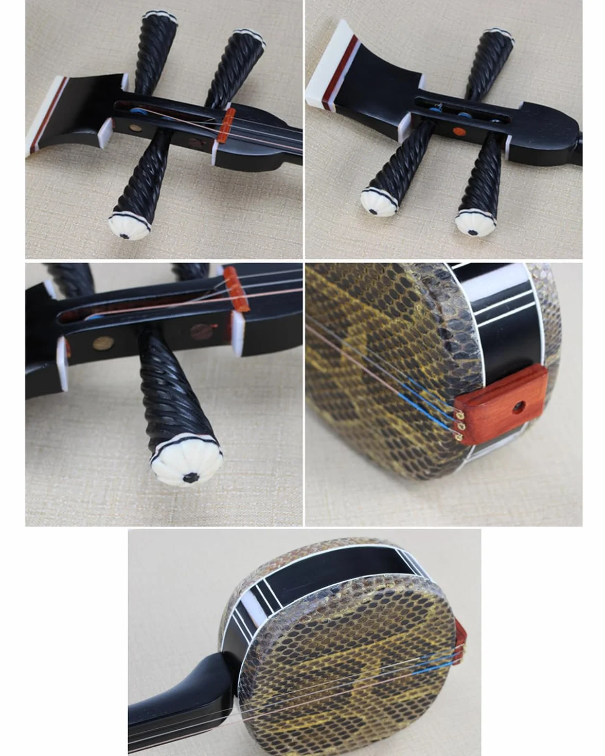 Sanxian Chino Tradicional De 3 Cuerdas, Guitarra Shamisen De Wukong Game, Instrumento Shamisen Chino, para Principiantes E Intérpretes Black L