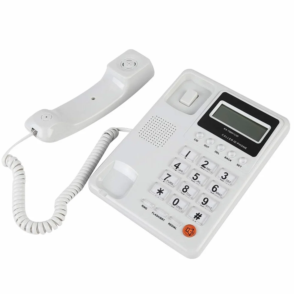Teléfono Fijo con Contestador Automático y Identificador de Llamadas DTMF/FSK para Hogar, Hotel u Oficina